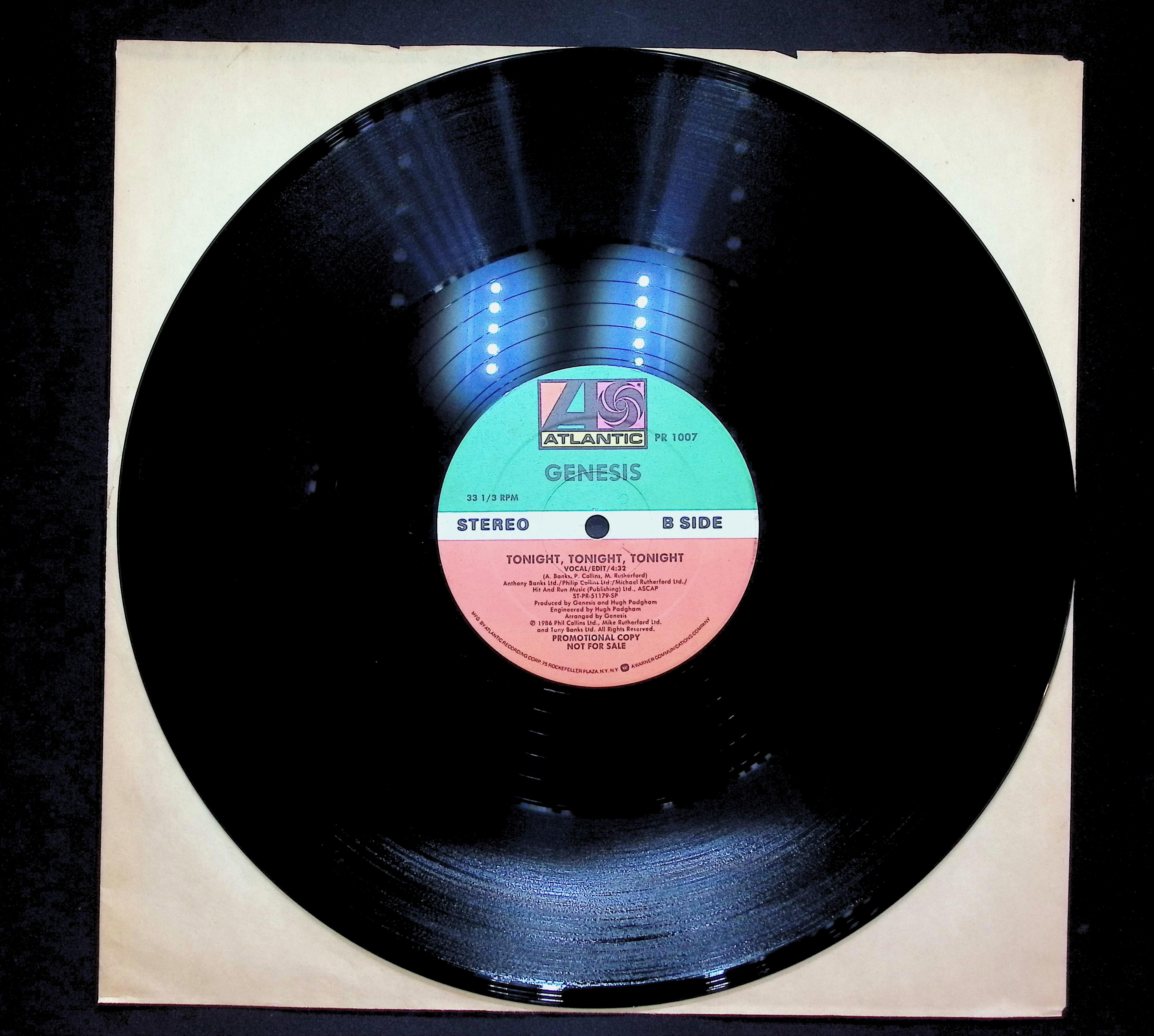 Genesis Tonight, Tonight, Tonight 1987 LP Rock Side A & B  — image 3