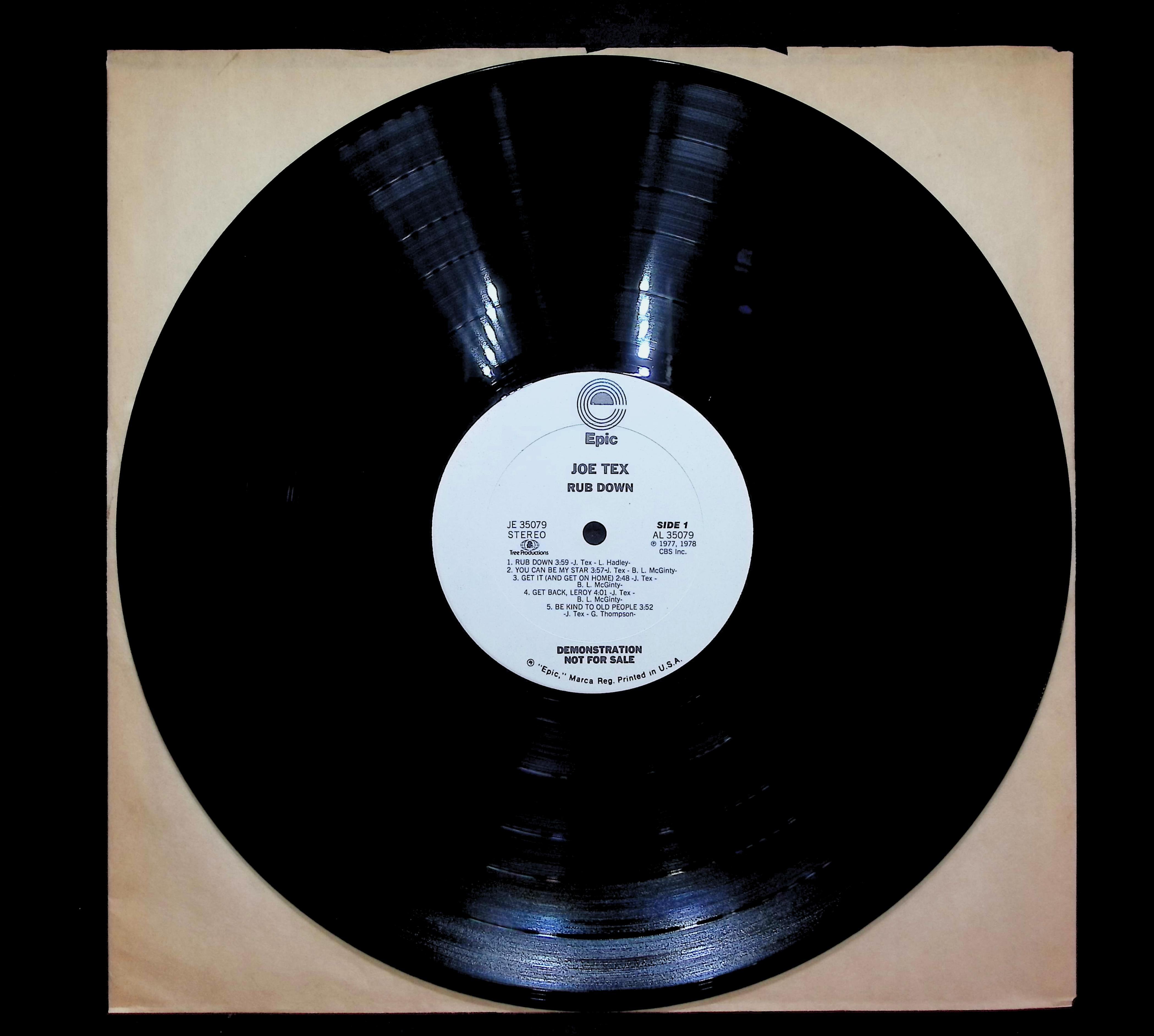 Joe Tex Rub Down 1978 LP Funk / Soul Side 1 & 2