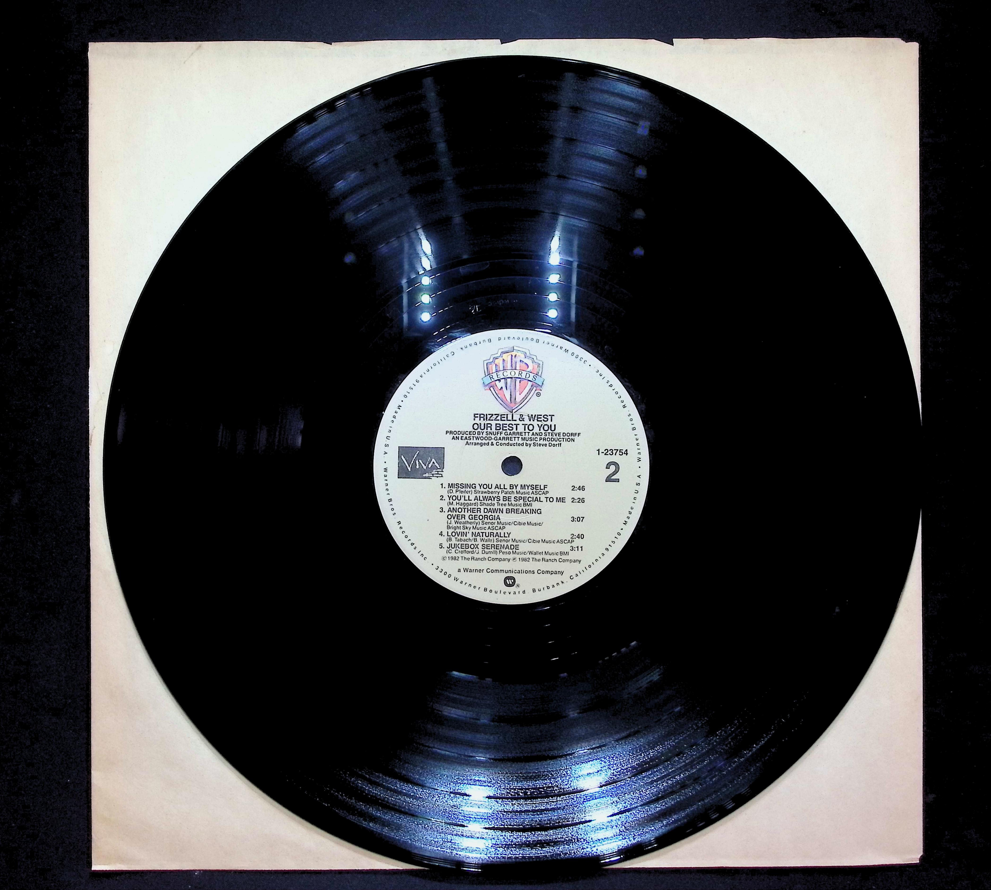 David Frizzell & Shelly West Our Best To You 1982 LP Folk, World, & Country