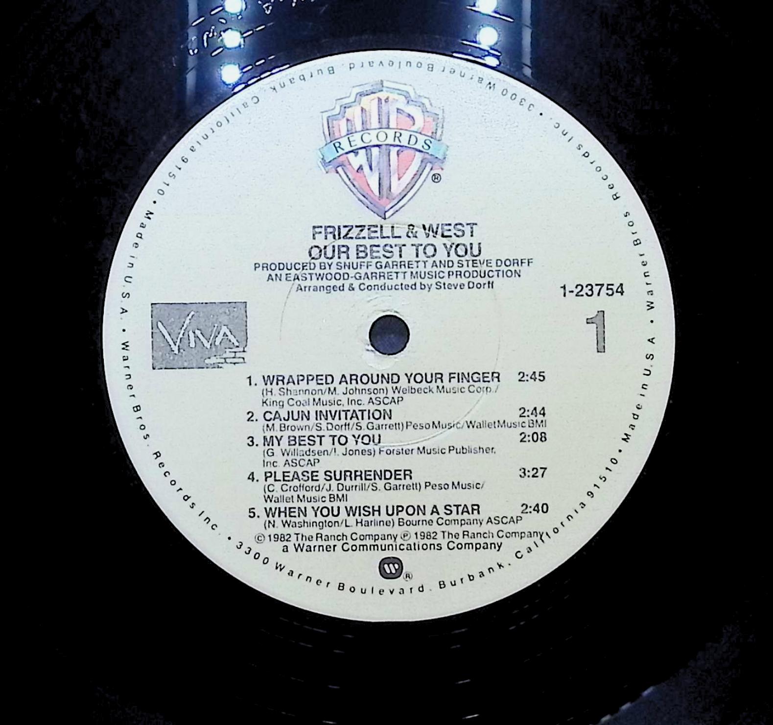 David Frizzell & Shelly West Our Best To You 1982 LP Folk, World, & Country  — image 4
