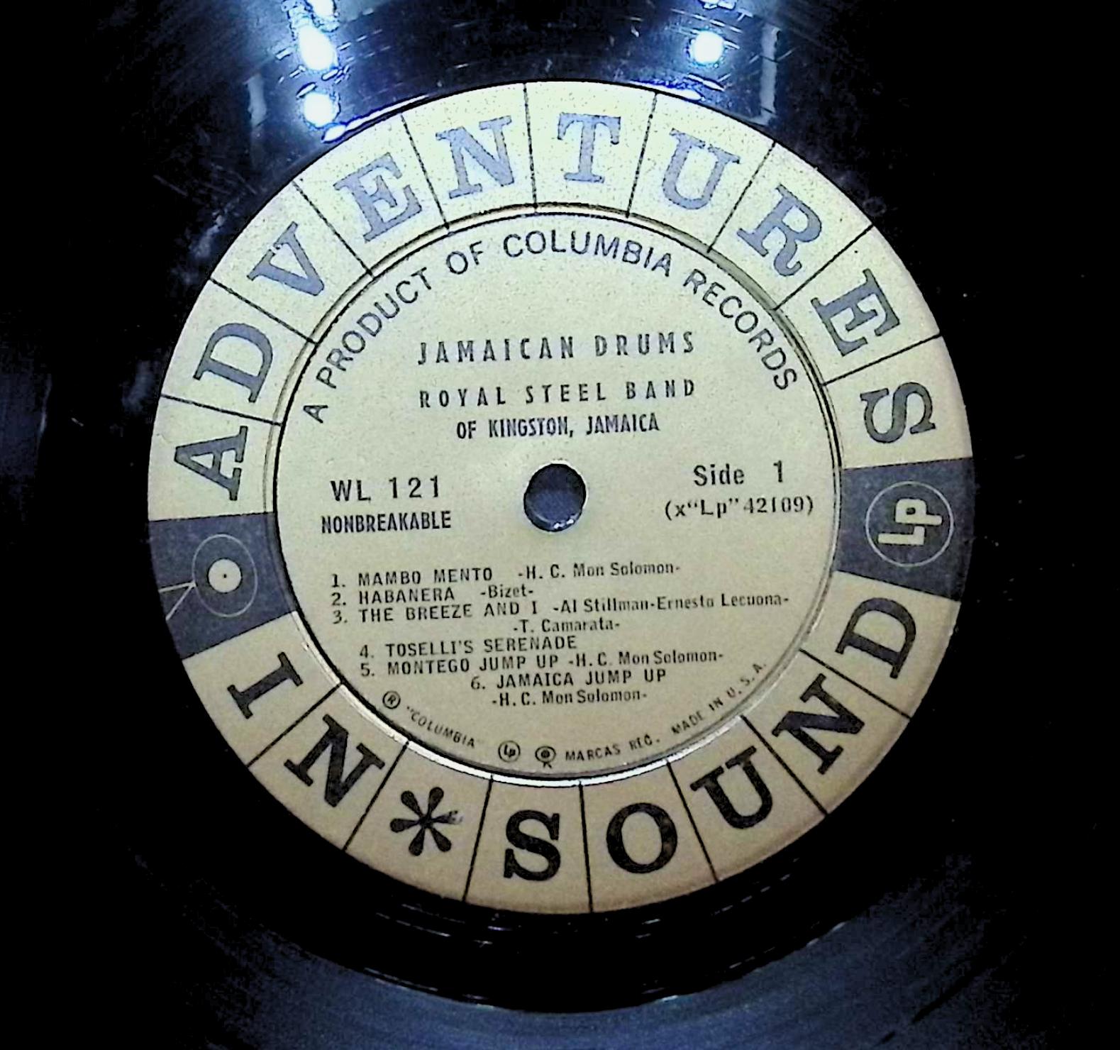 Royal Steel Band Jamaican Drums LP Folk, World, & Country Side 1 & 2 — image 2