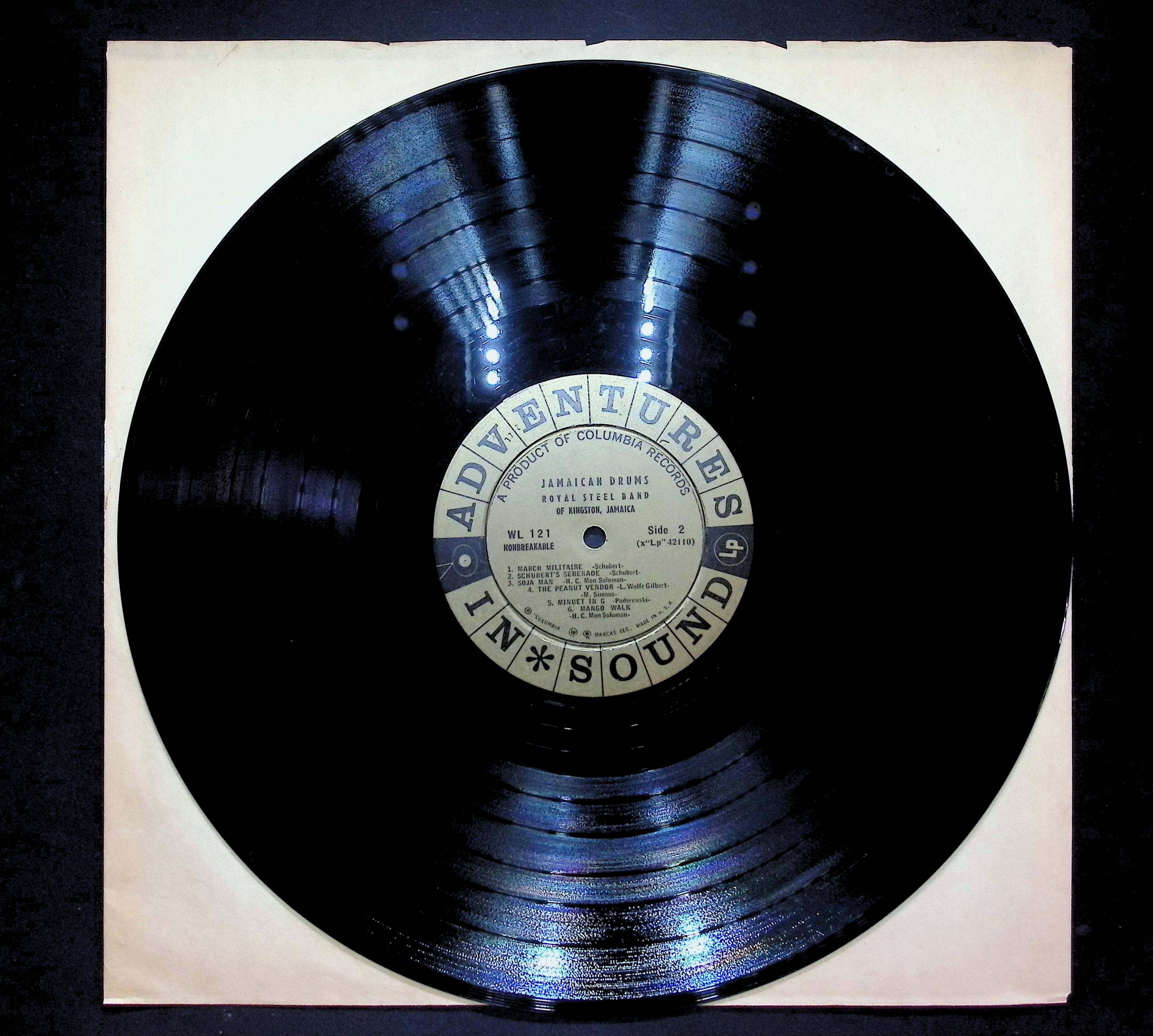 Royal Steel Band Jamaican Drums LP Folk, World, & Country Side 1 & 2 — image 3