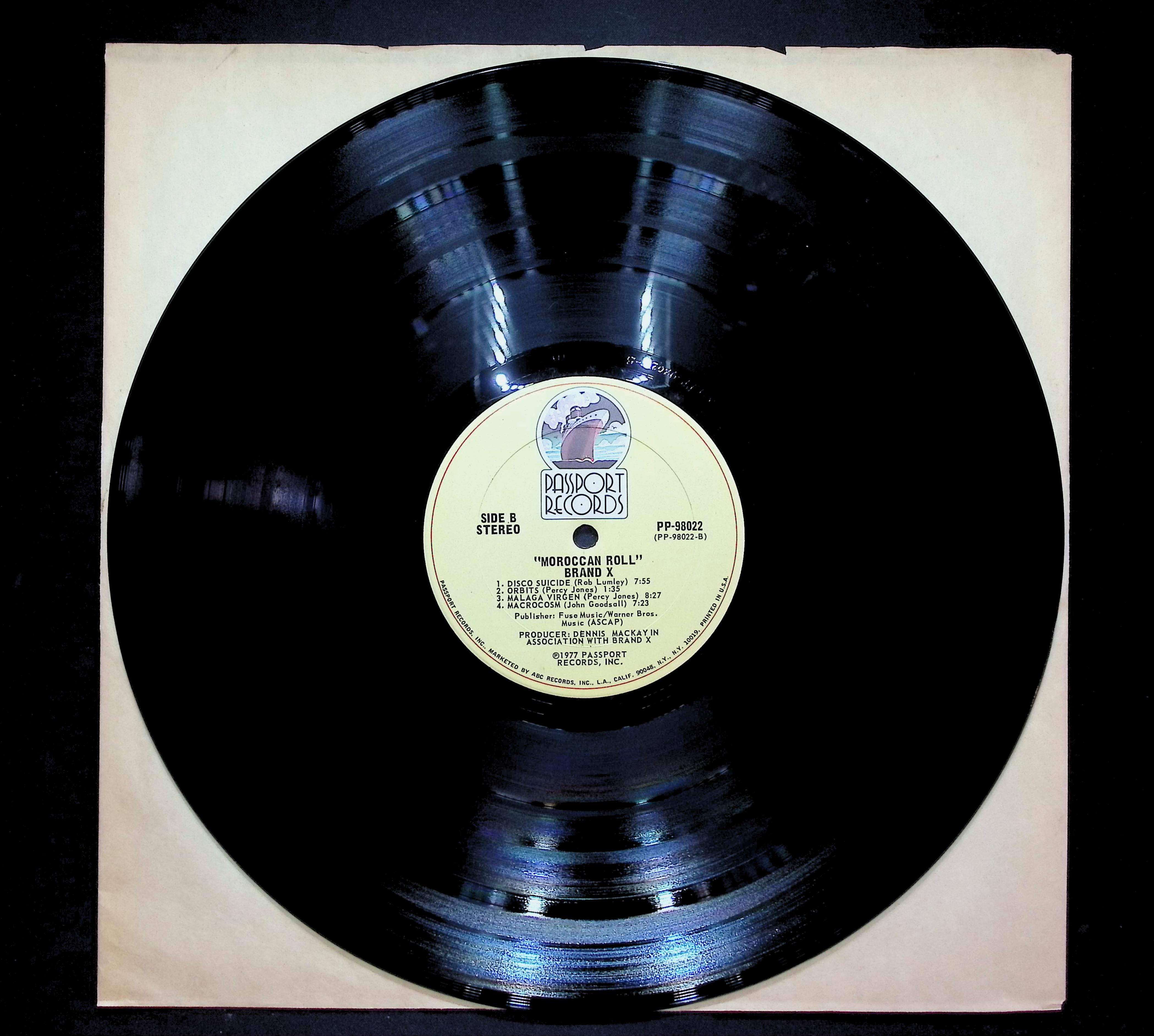 Brand X Moroccan Roll 1977 LP Jazz Side A & B — image 3