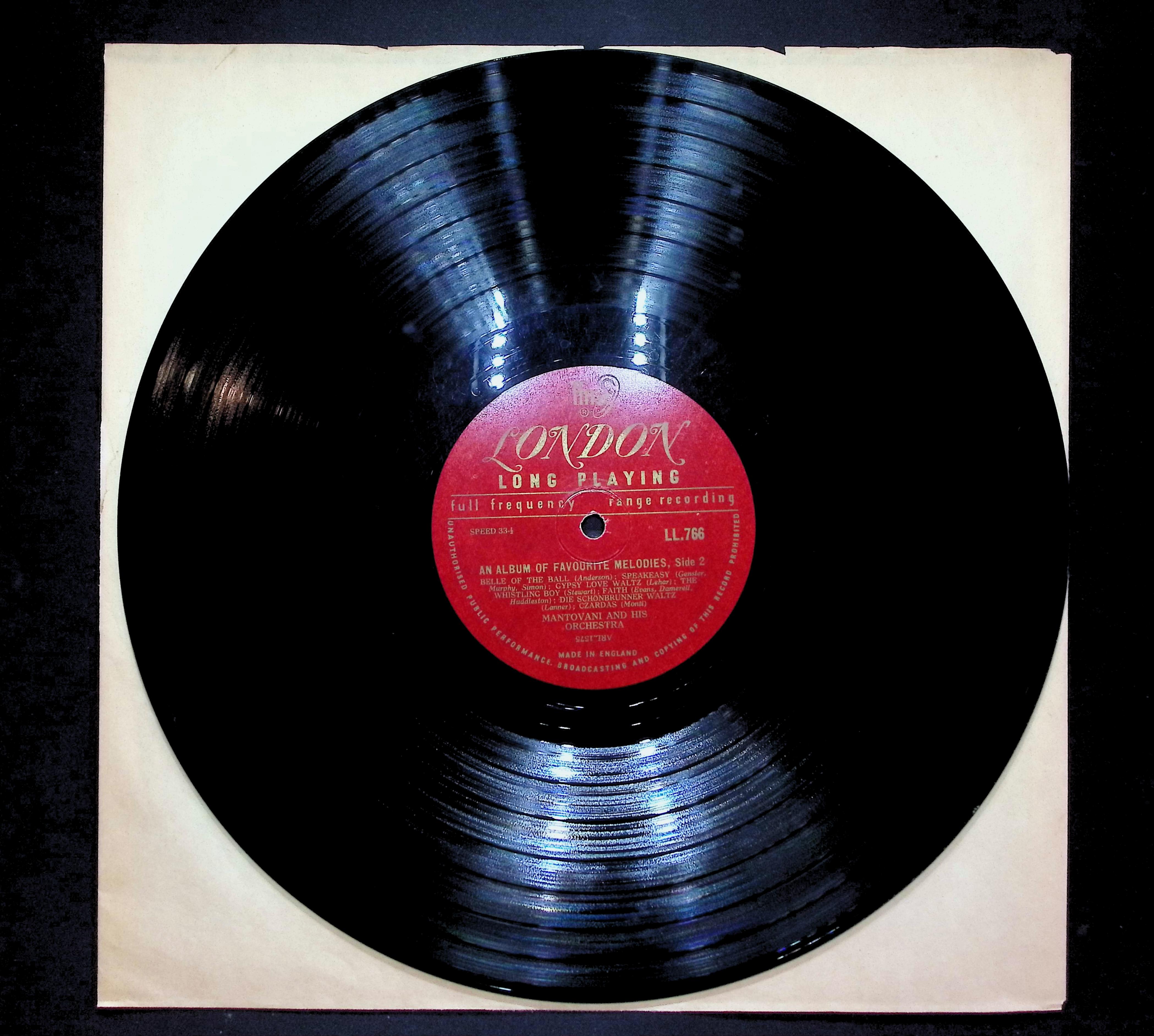 Mantovani And His Orchestra Some Enchanted Evening LP Jazz Side 1 & 2