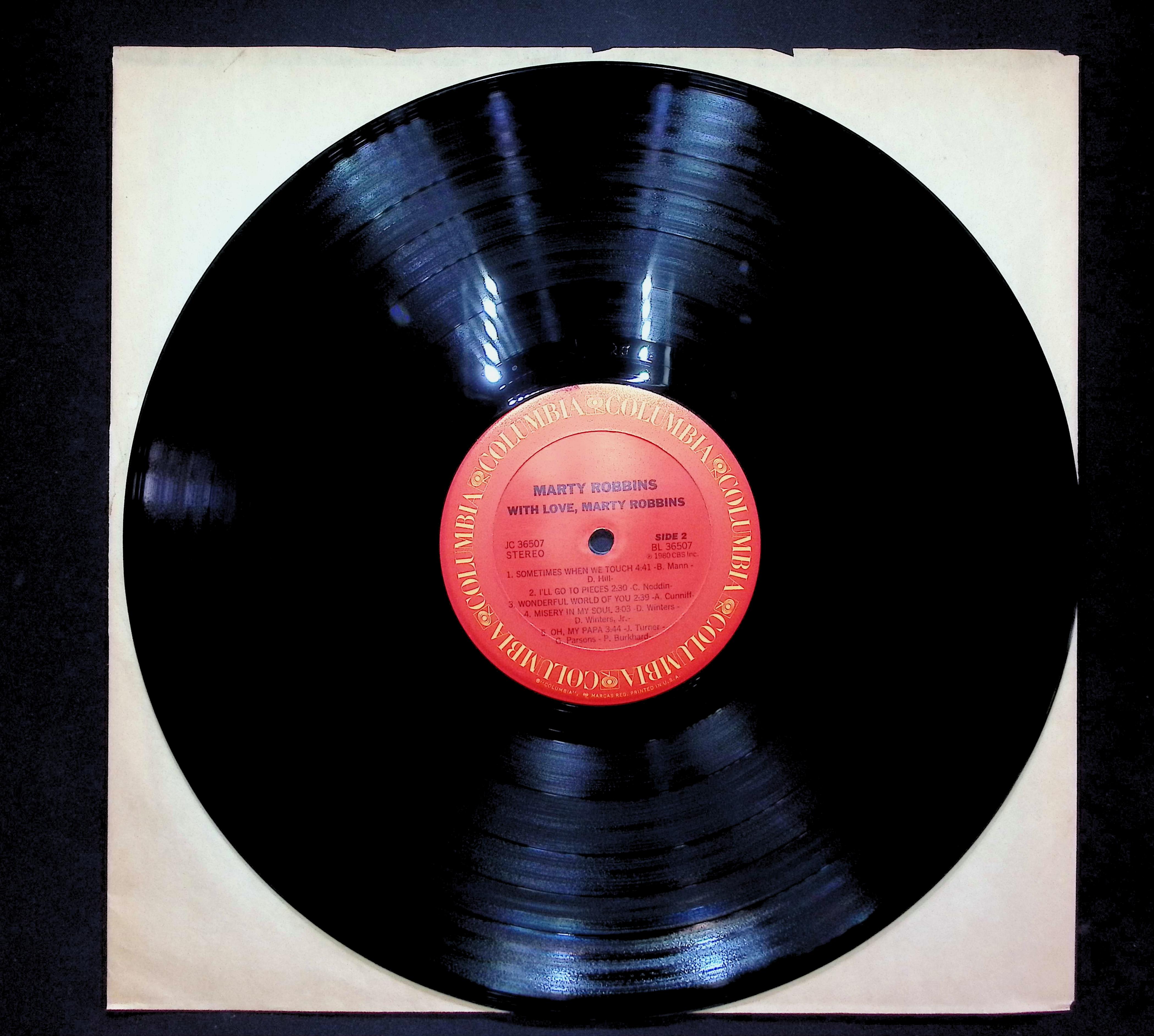 Marty Robbins With Love, Marty Robbins 1980 LP Folk, World, & Country  — image 3