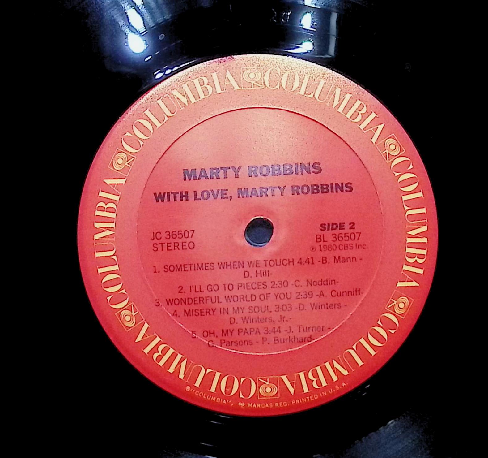 Marty Robbins With Love, Marty Robbins 1980 LP Folk, World, & Country  — image 4