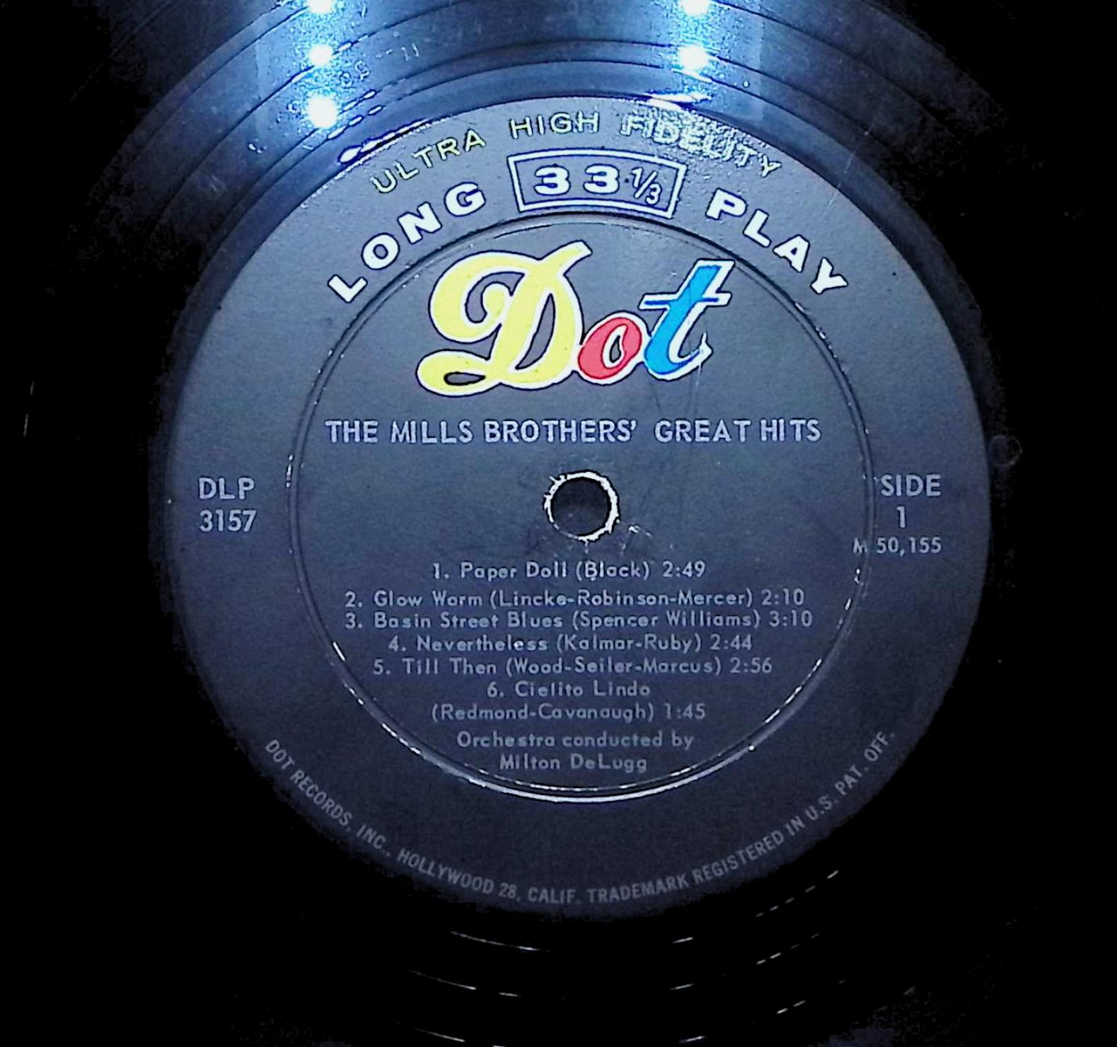 The Mills Brothers Great Hits 1958 LP Jazz Side 1 & 2  — image 2