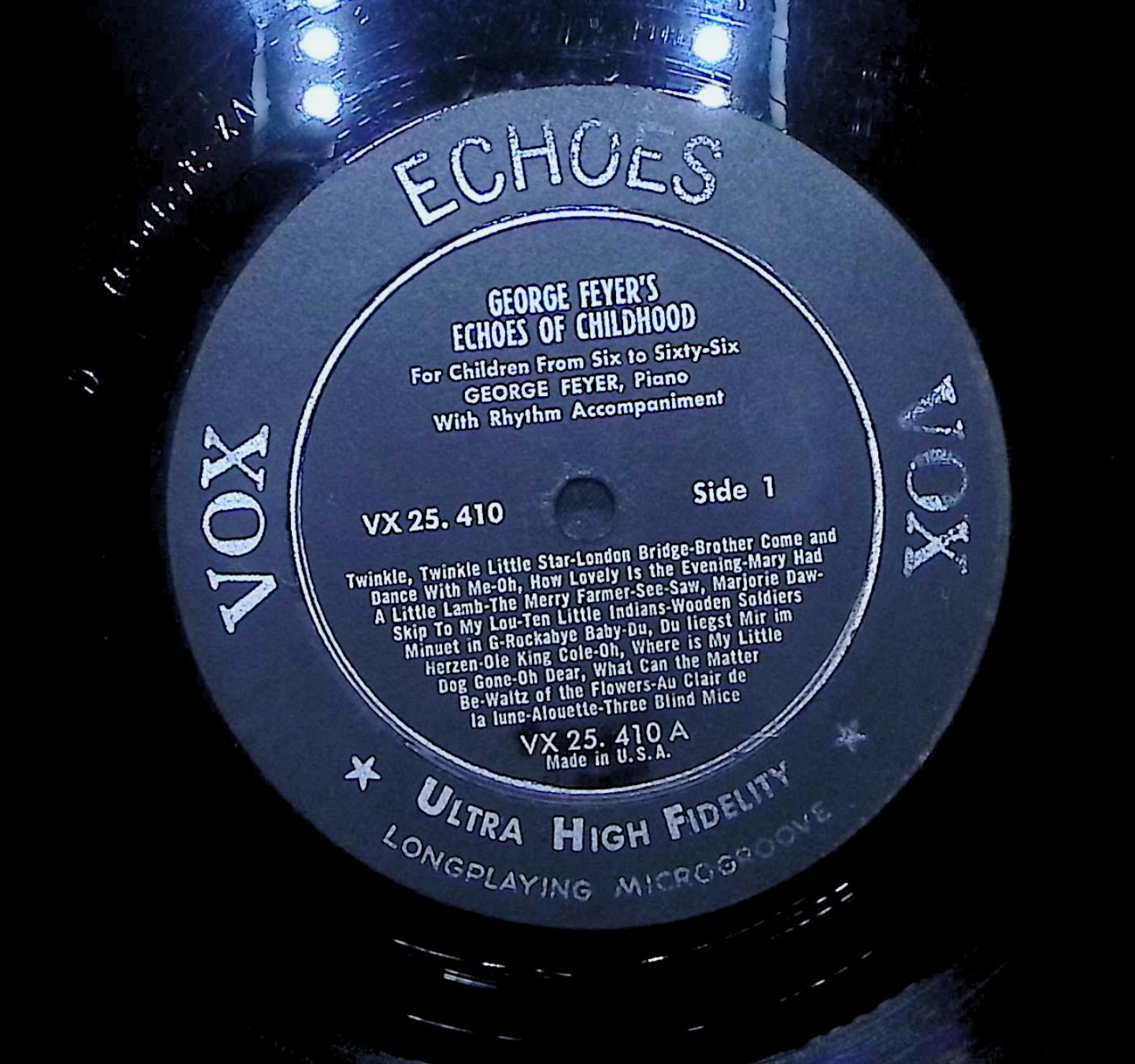 George Feyer Echoes Of Childhood 1956 LP Children's Side 1 & 2 — image 2