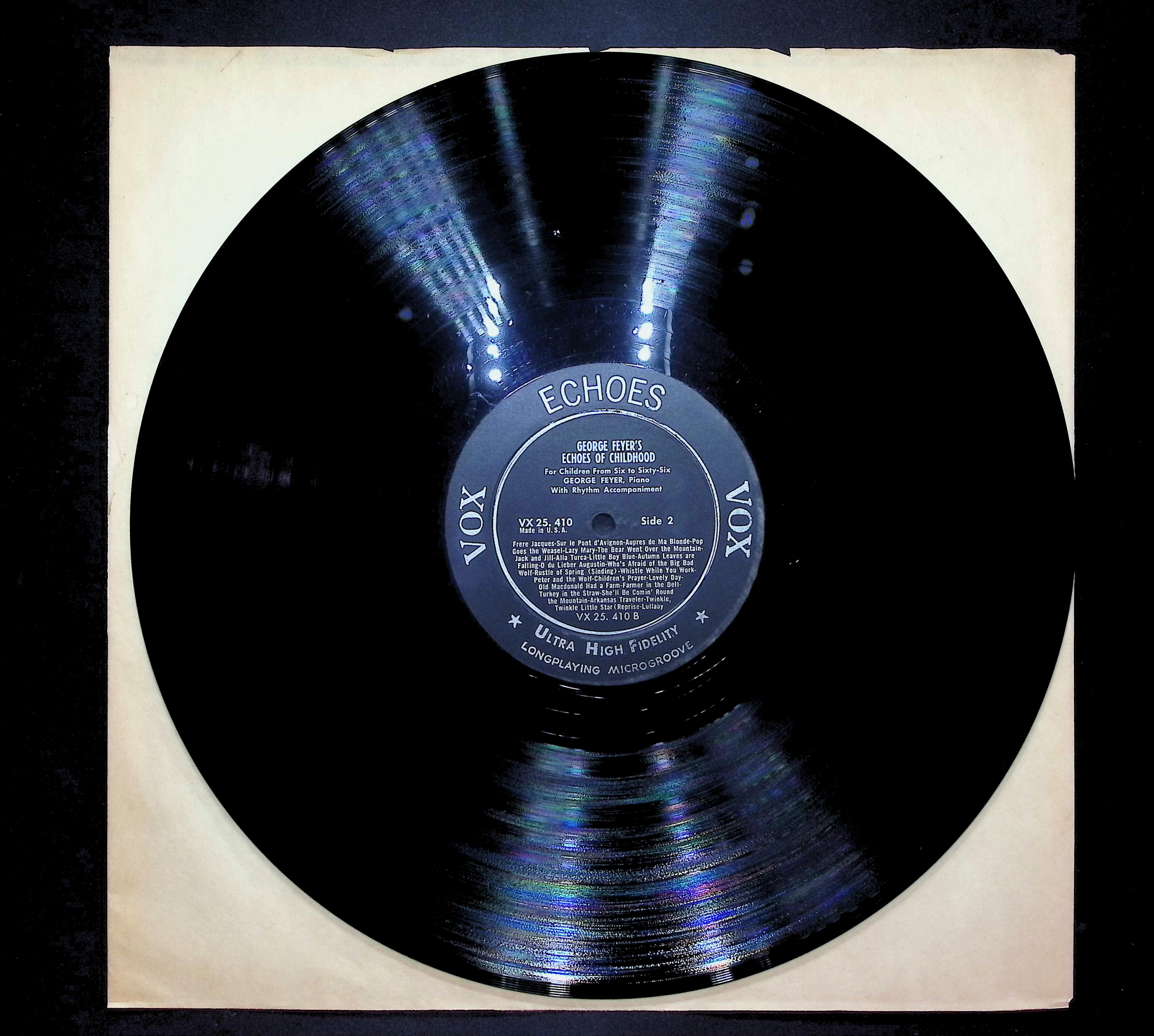 George Feyer Echoes Of Childhood 1956 LP Children's Side 1 & 2 — image 3