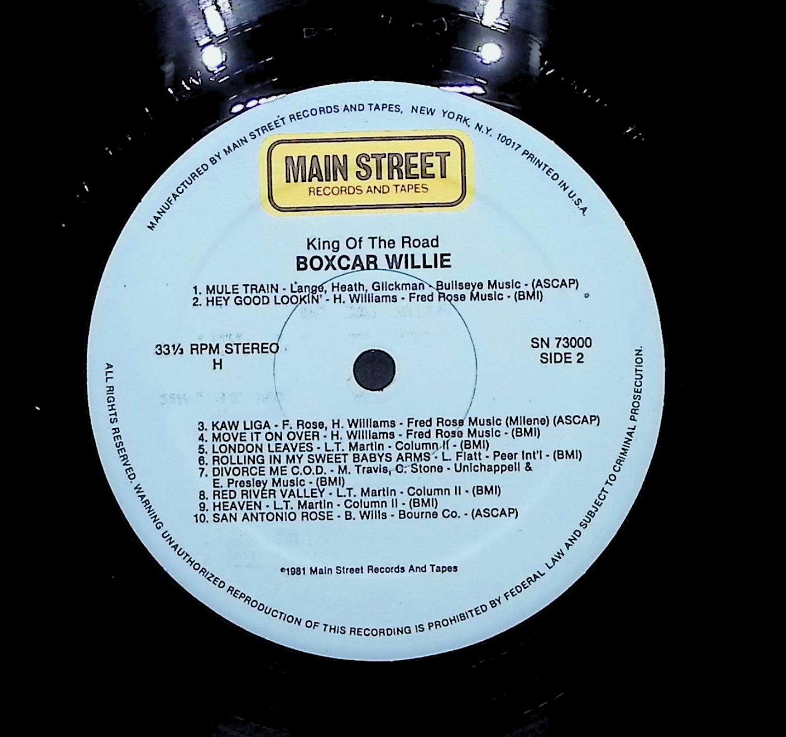 Boxcar Willie King Of The Road 20 Great Tracks 1981 LP Blues Side 1 & 2 — image 2