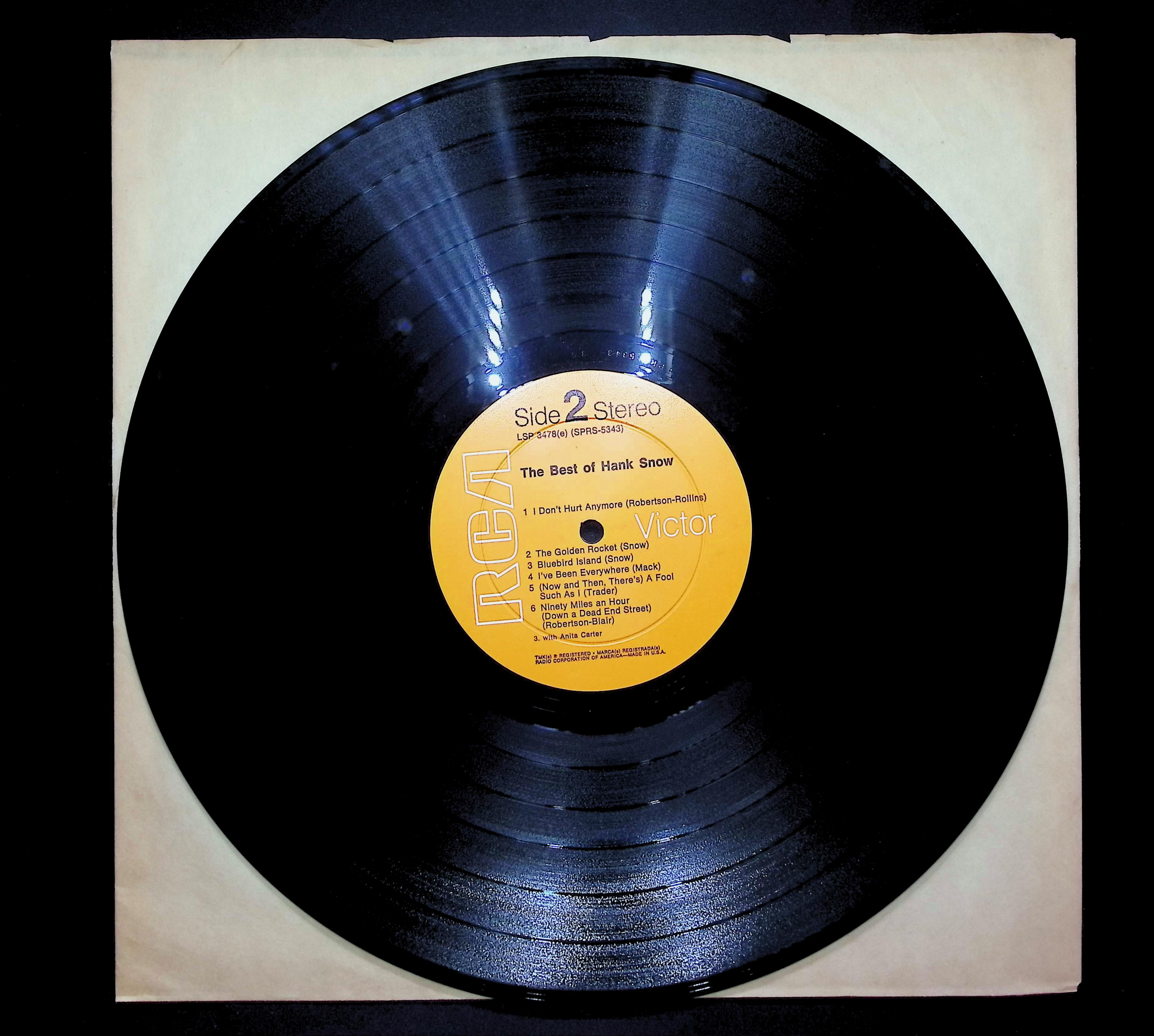 Hank Snow The Best Of Hank Snow 1966 LP Folk, World, & Country Sides 1 & 2