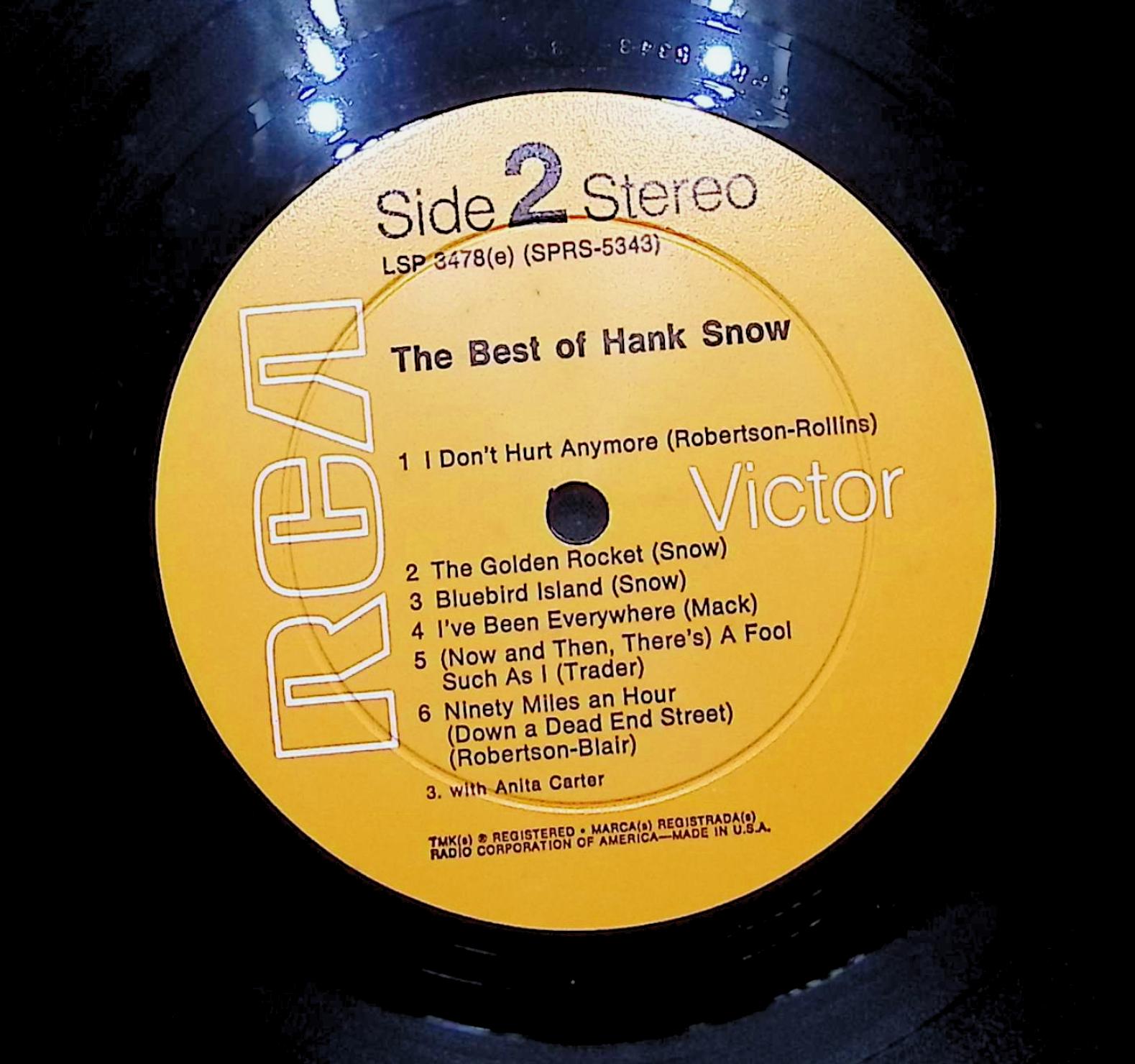 Hank Snow The Best Of Hank Snow 1966 LP Folk, World, & Country Sides 1 & 2 — image 2