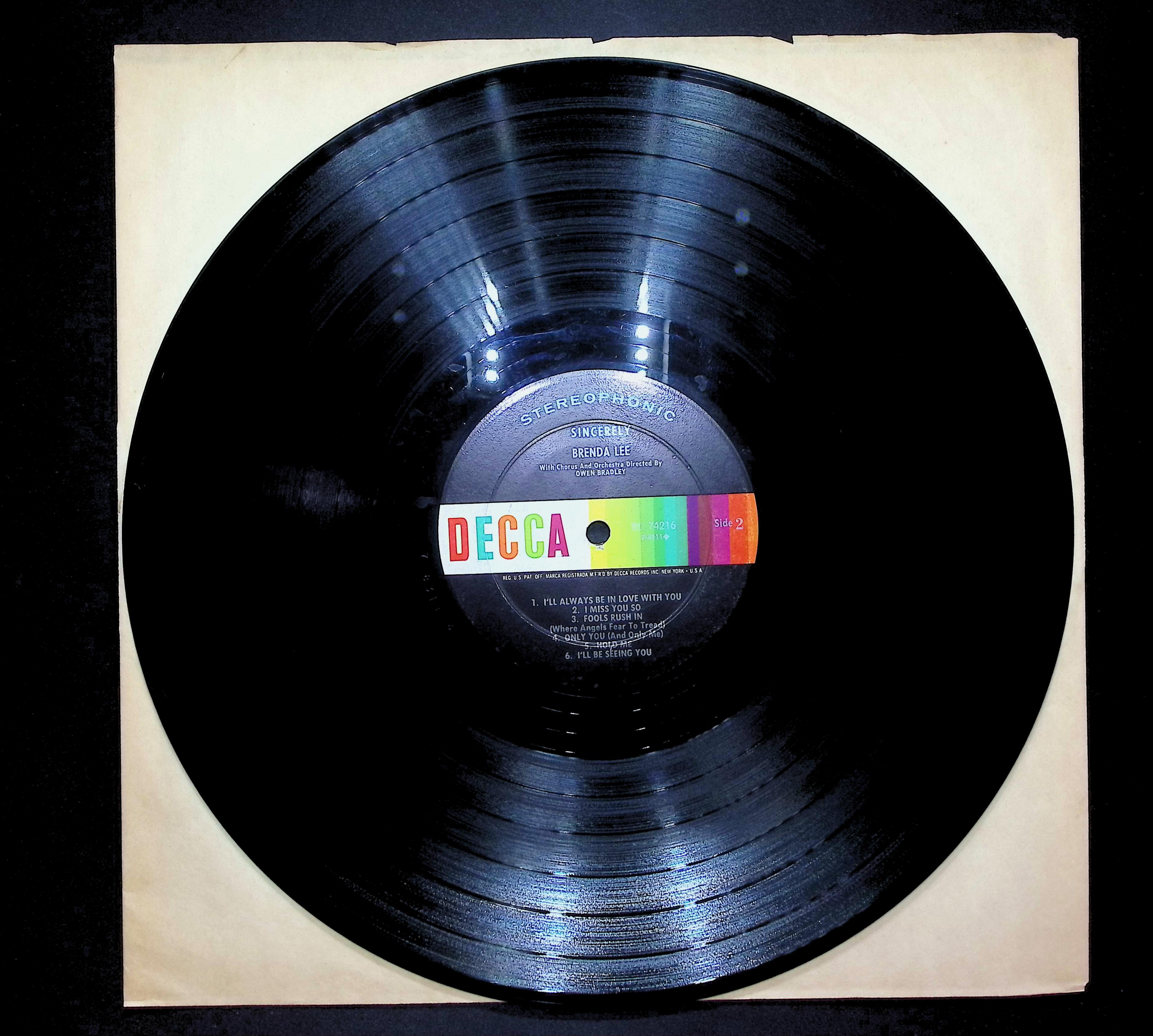 Brenda Lee Sincerely 1962 LP Rock Side 1 & Side 2