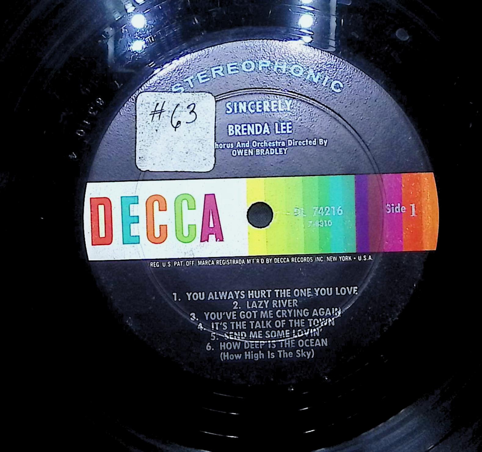 Brenda Lee Sincerely 1962 LP Rock Side 1 & Side 2  — image 4
