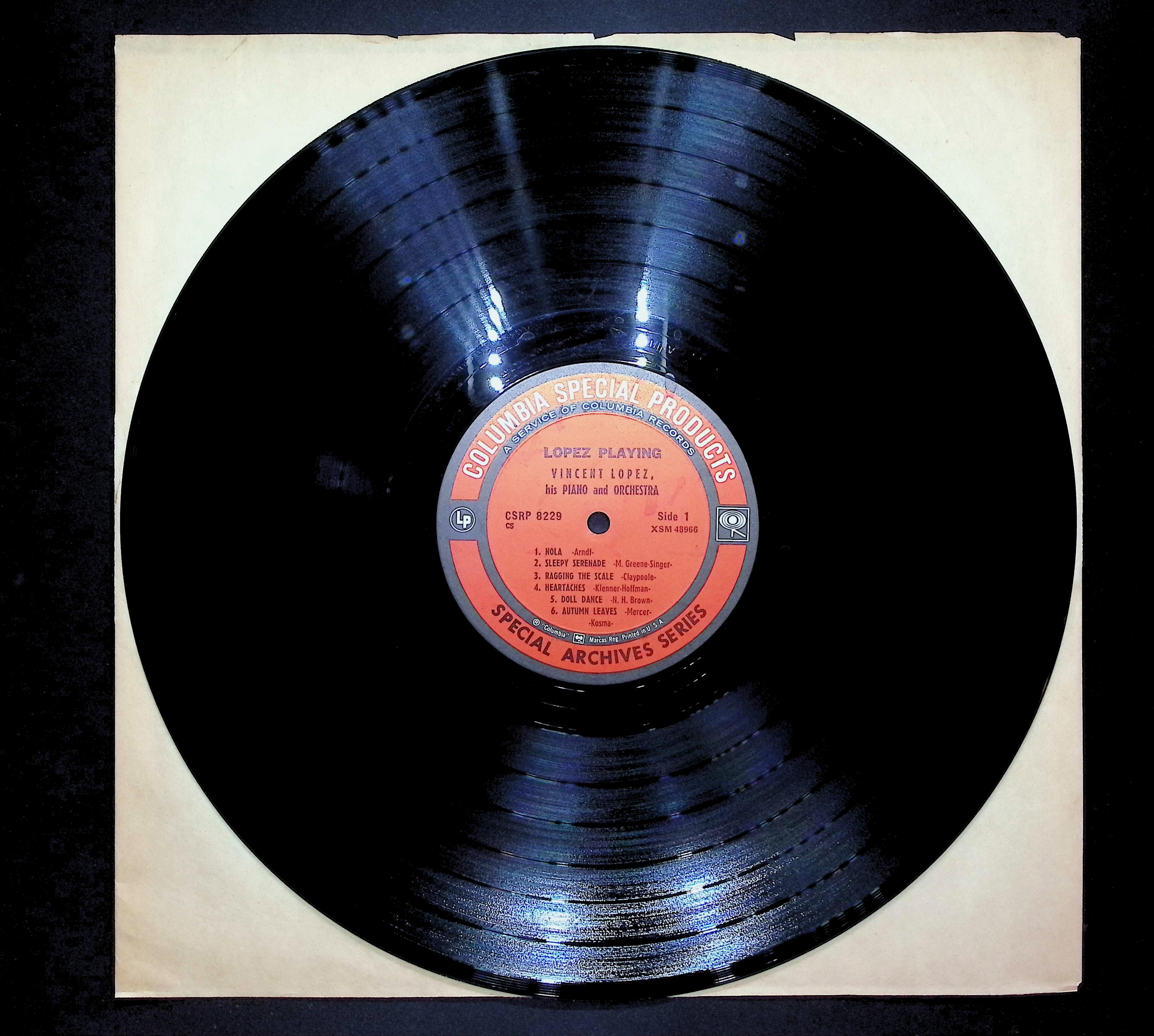 Vincent Lopez And His Orchestra Lopez Playing LP Jazz Side 1 & Side 2  — image 3