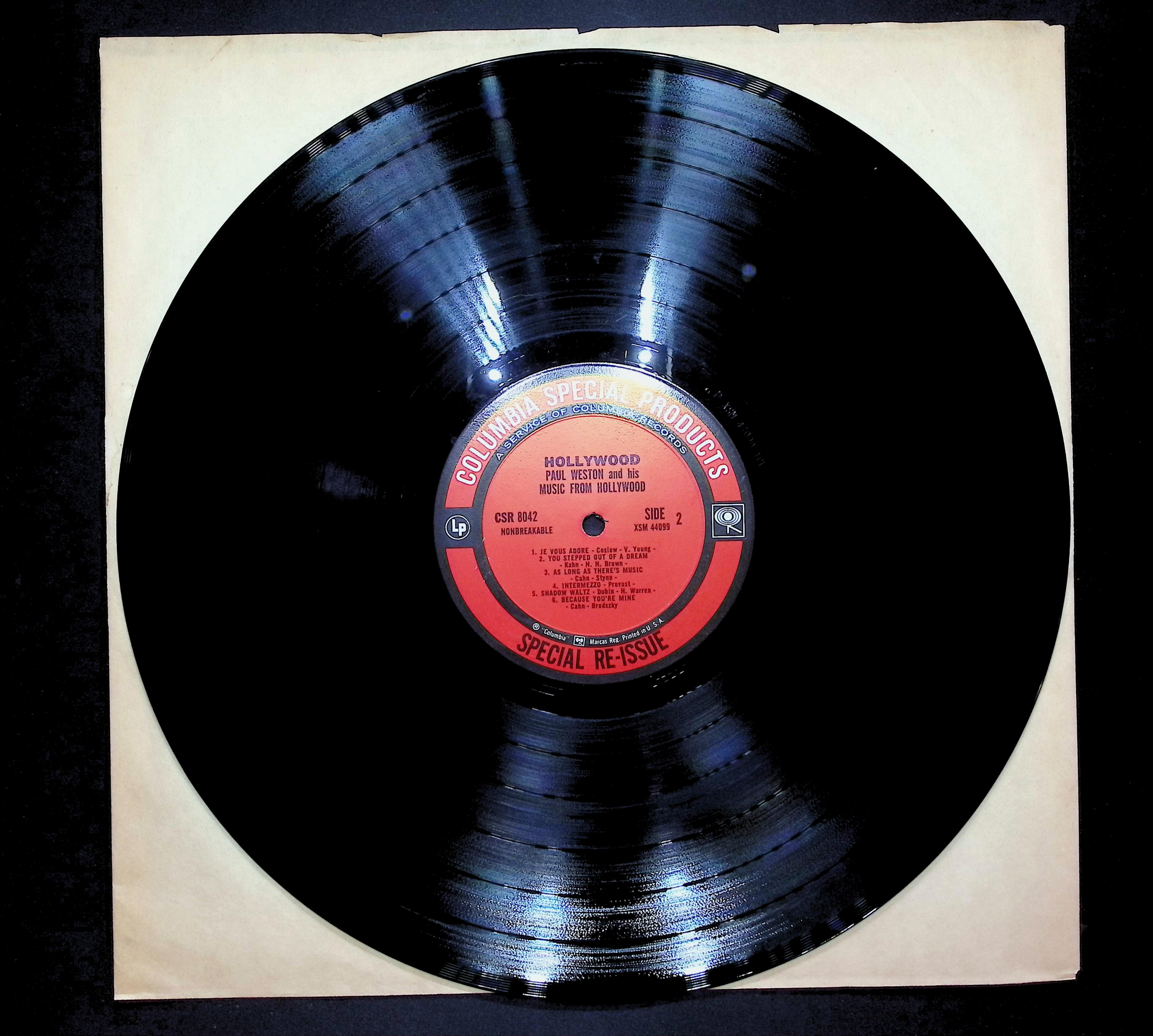 Paul Weston And His Orchestra Hollywood LP Jazz Side 1 & 2