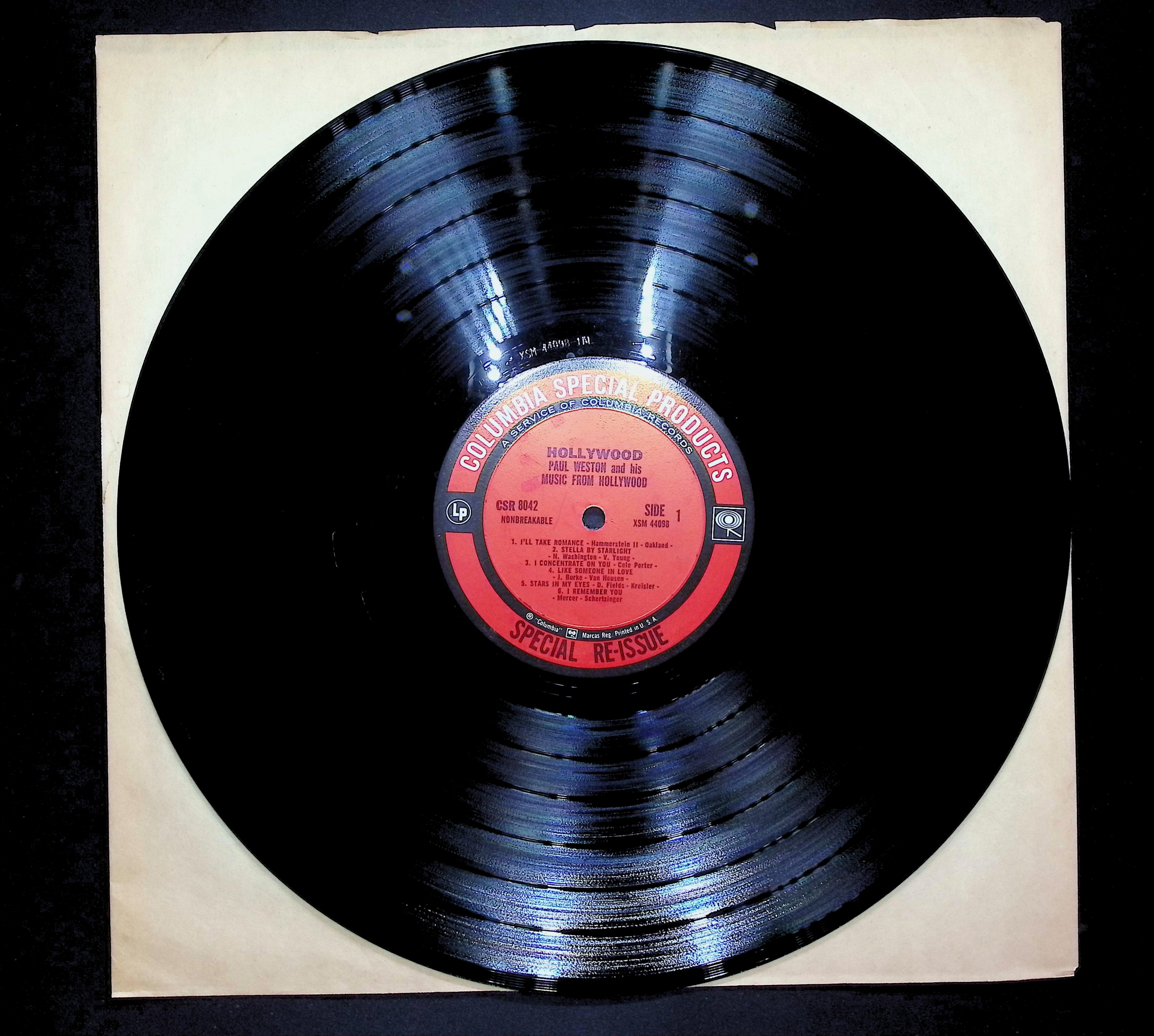 Paul Weston And His Orchestra Hollywood LP Jazz Side 1 & 2 — image 3