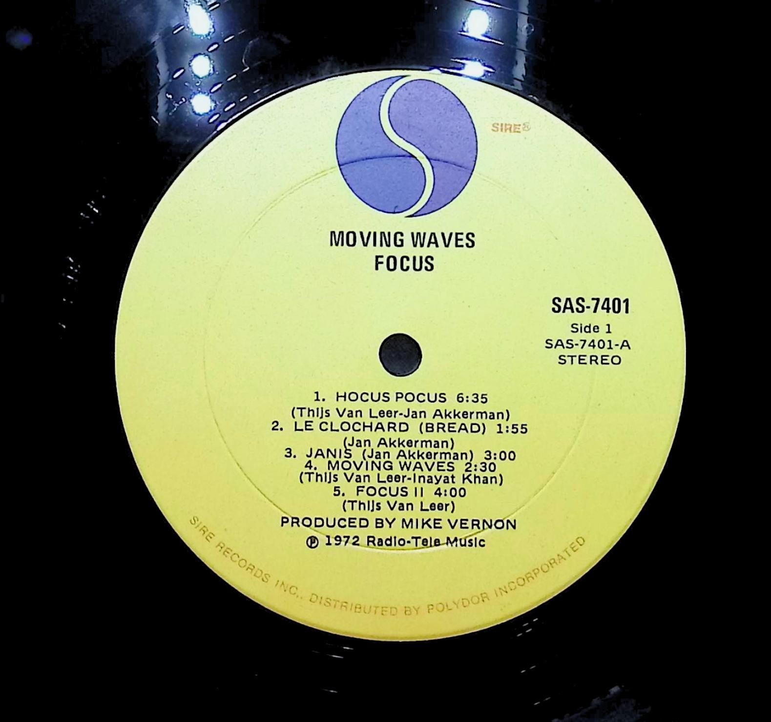 Focus (2) Moving Waves 1972 LP Rock Side 1 & 2 — image 2
