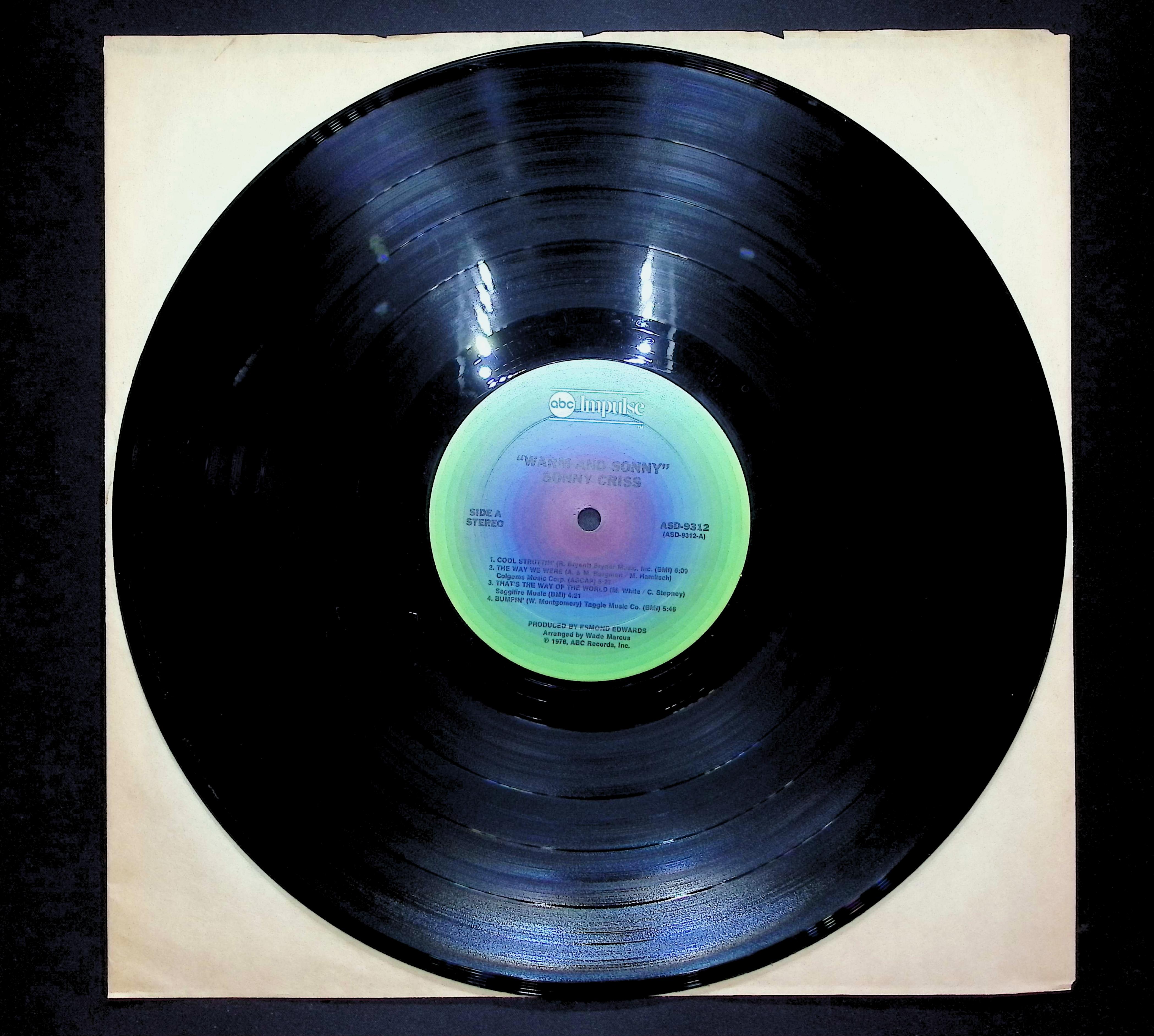Sonny Criss Warm & Sonny 1976 LP Jazz Sides A & B