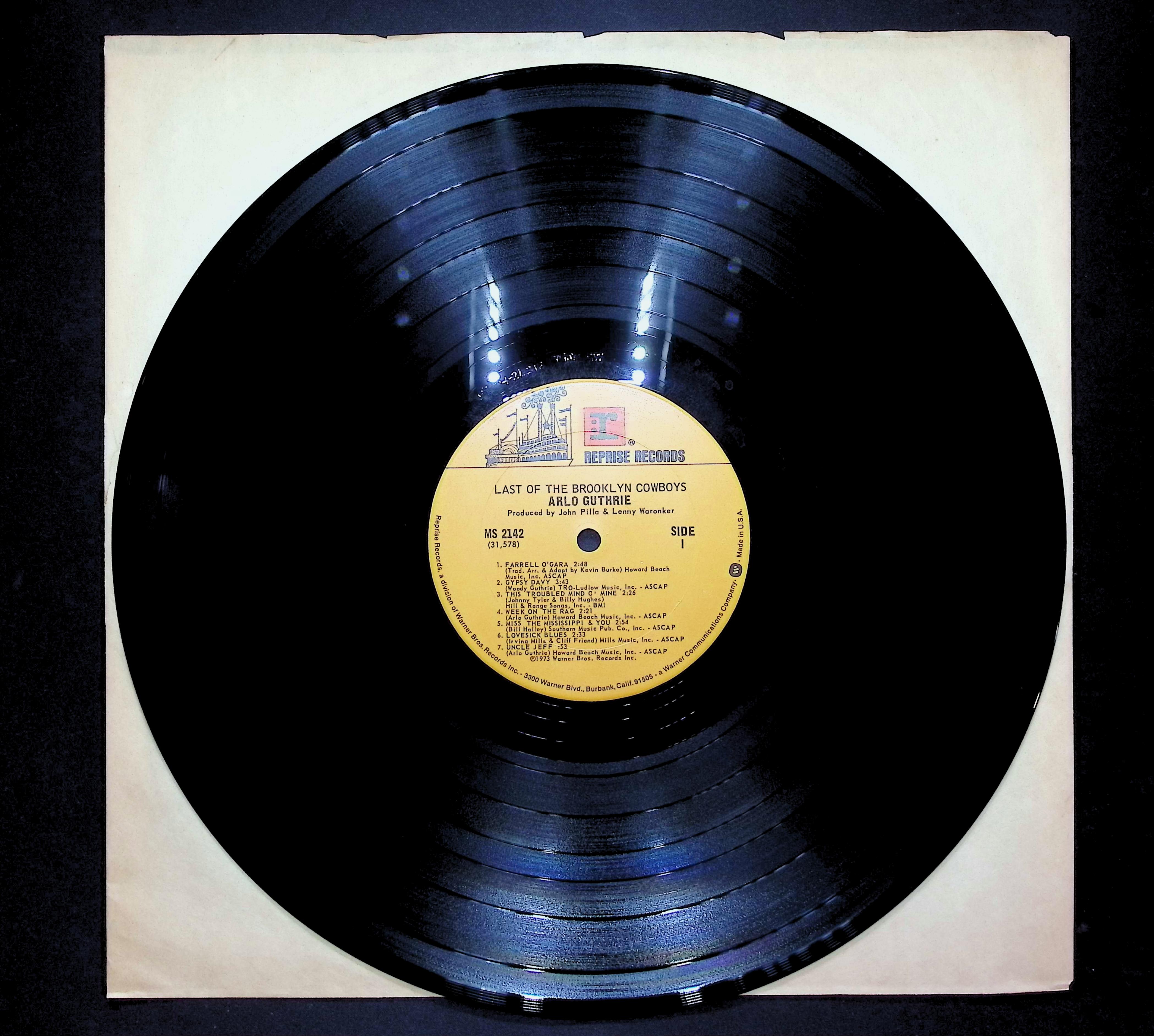 Arlo Guthrie Last Of The Brooklyn Cowboys 1973 LP Rock Side I & II