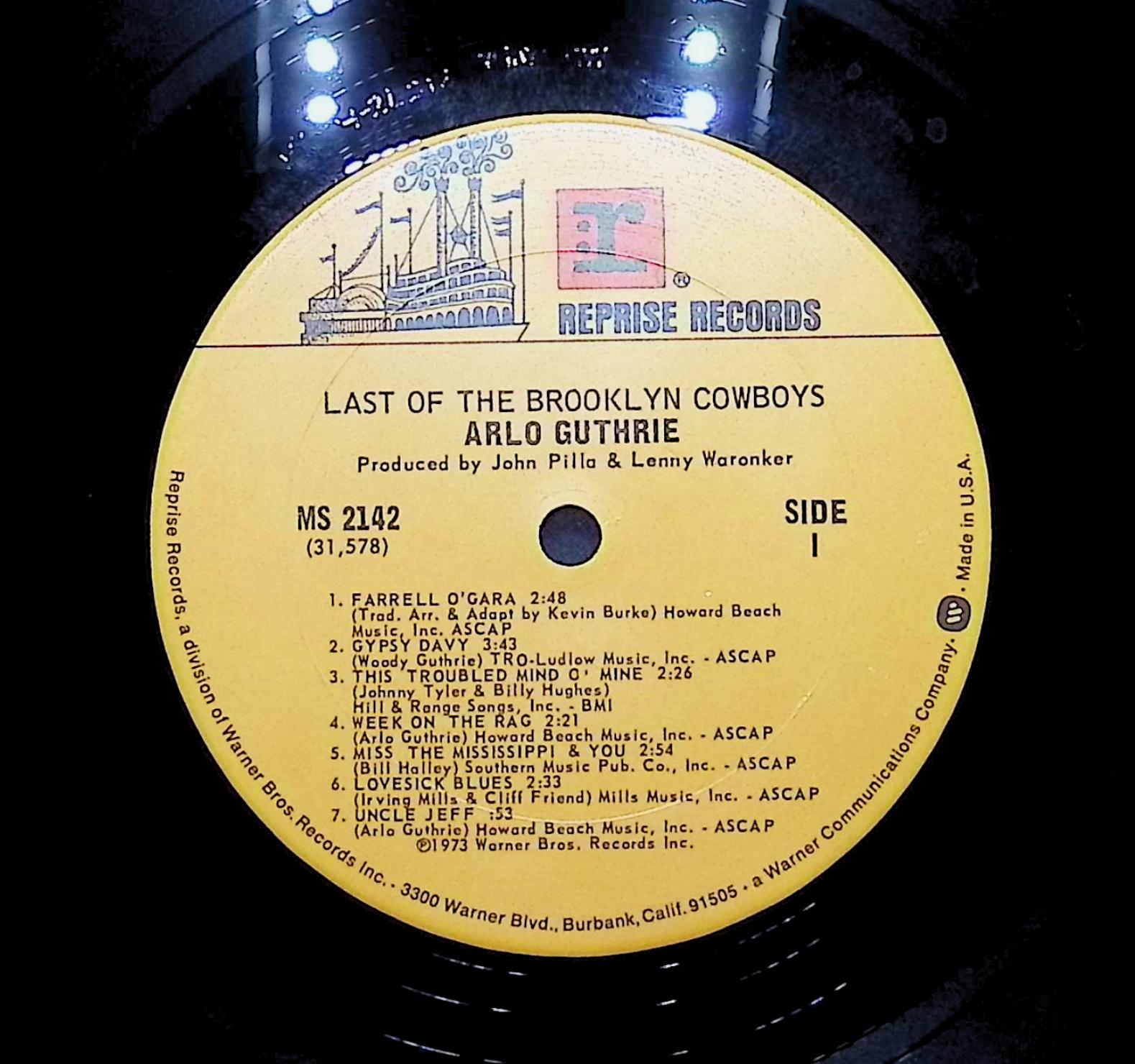 Arlo Guthrie Last Of The Brooklyn Cowboys 1973 LP Rock Side I & II — image 2
