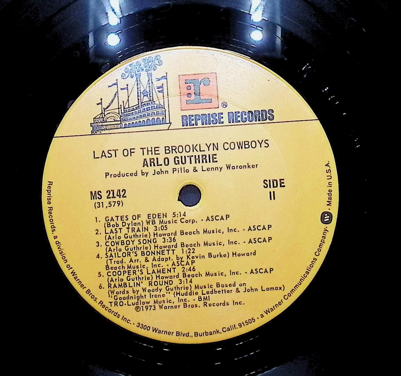Arlo Guthrie Last Of The Brooklyn Cowboys 1973 LP Rock Side I & II — image 4