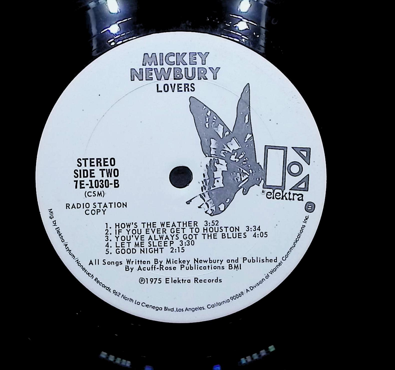Mickey Newbury Lovers 1975 LP Rock Side One & Two — image 2