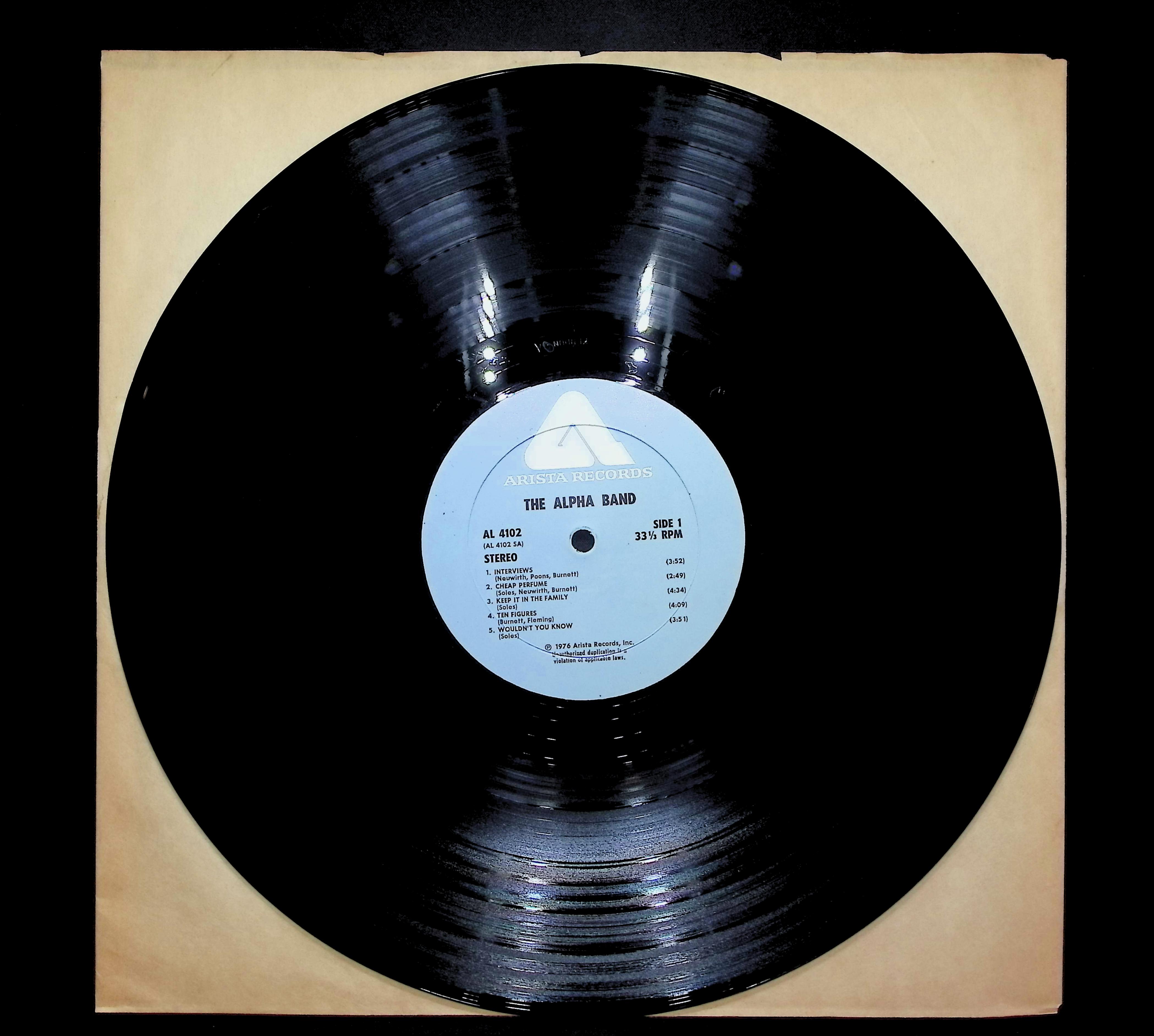 The Alpha Band 1976 LP Rock Side 1 & 2