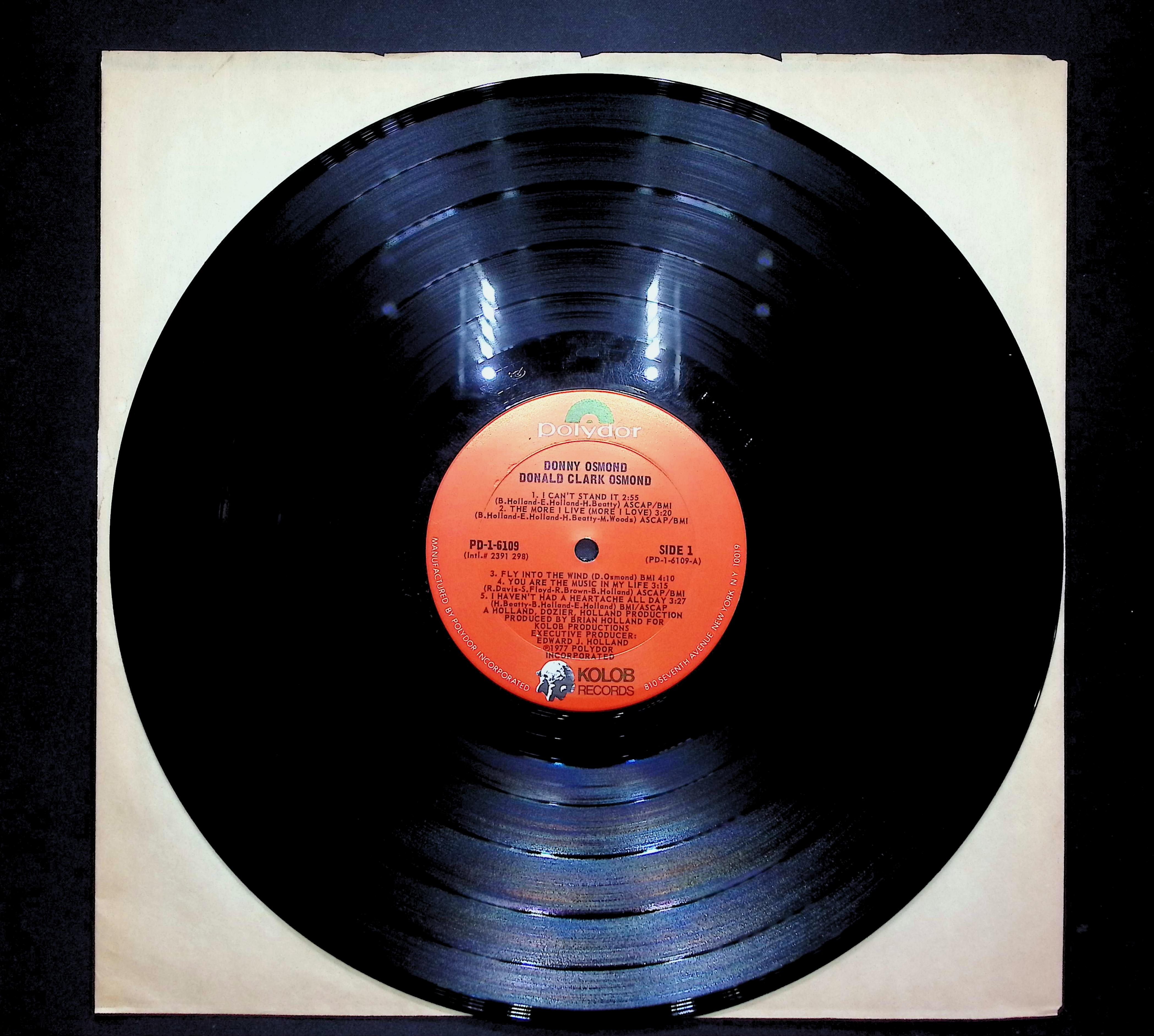 Donald Clark Osmond 1977 LP Rock Side 1 & 2