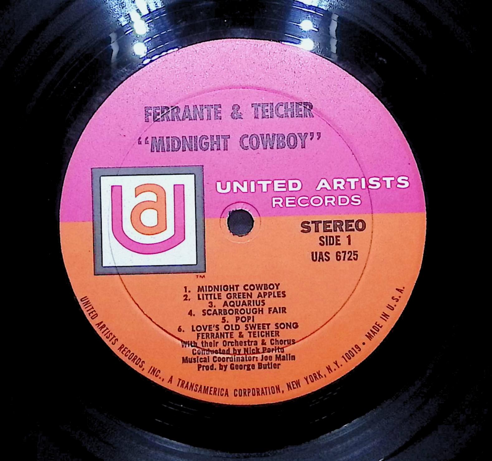 Ferrante & Teicher Midnight Cowboy 1969 LP Jazz Side 1 & 2 — image 2