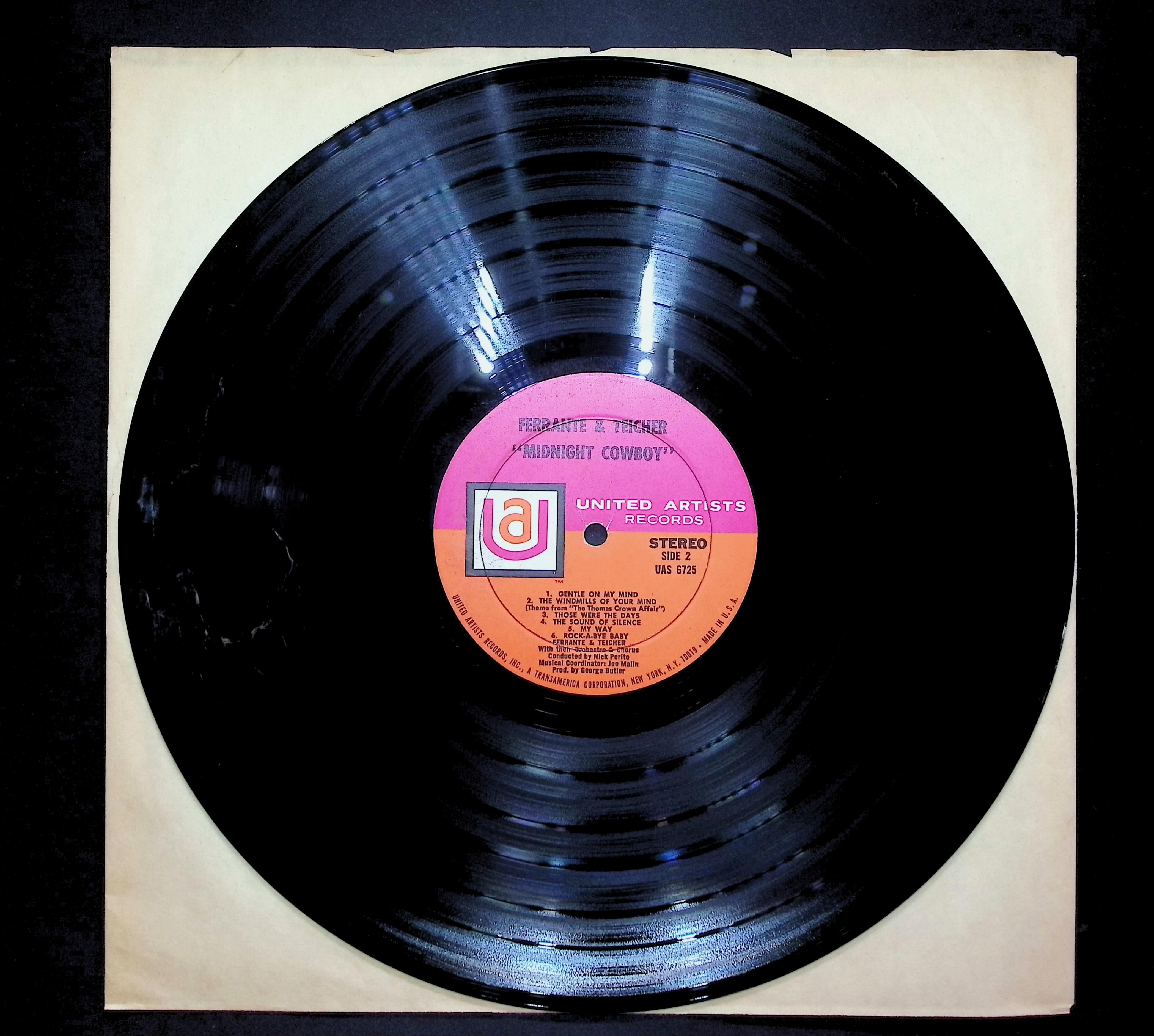 Ferrante & Teicher Midnight Cowboy 1969 LP Jazz Side 1 & 2 — image 3