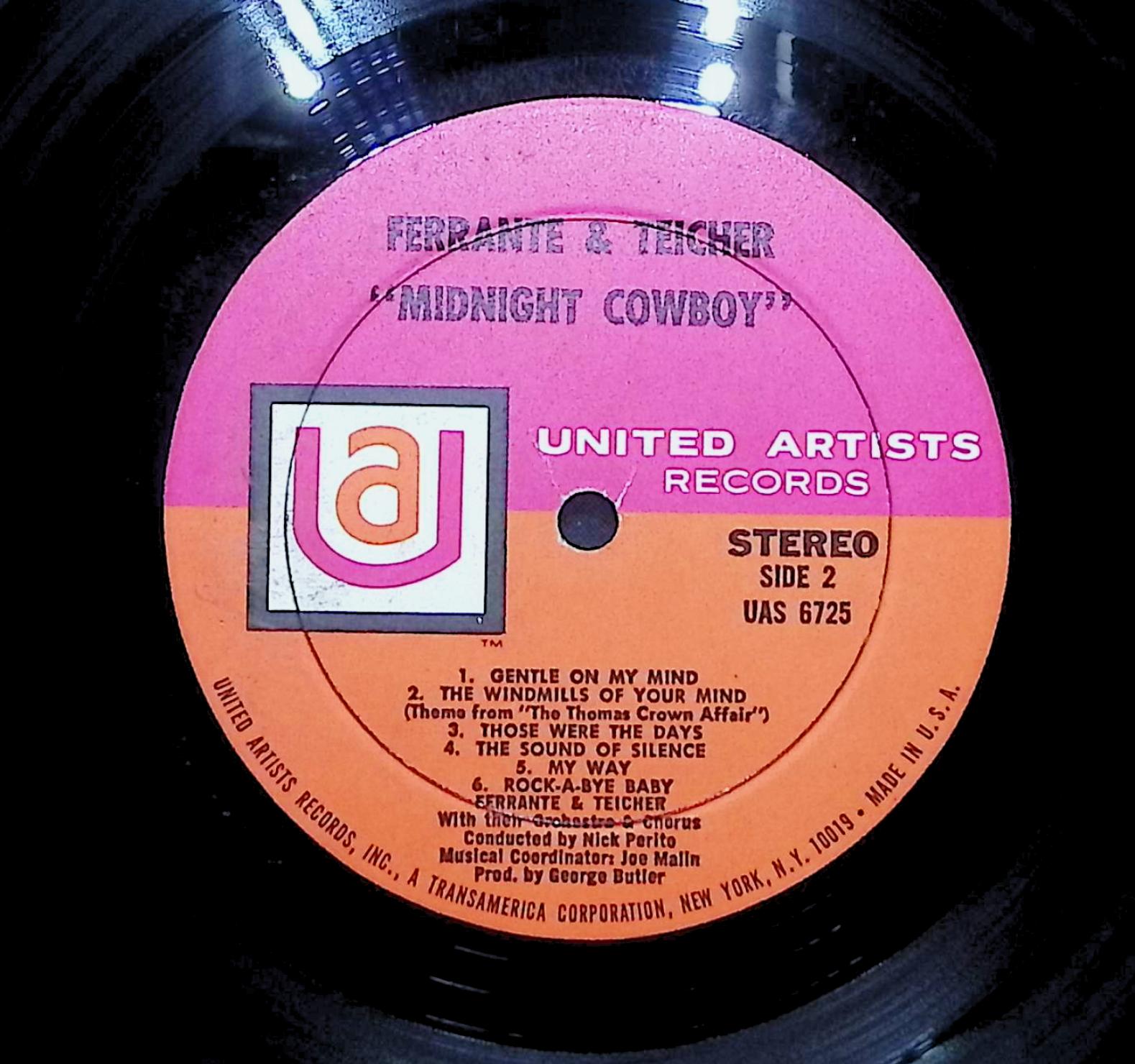 Ferrante & Teicher Midnight Cowboy 1969 LP Jazz Side 1 & 2 — image 4
