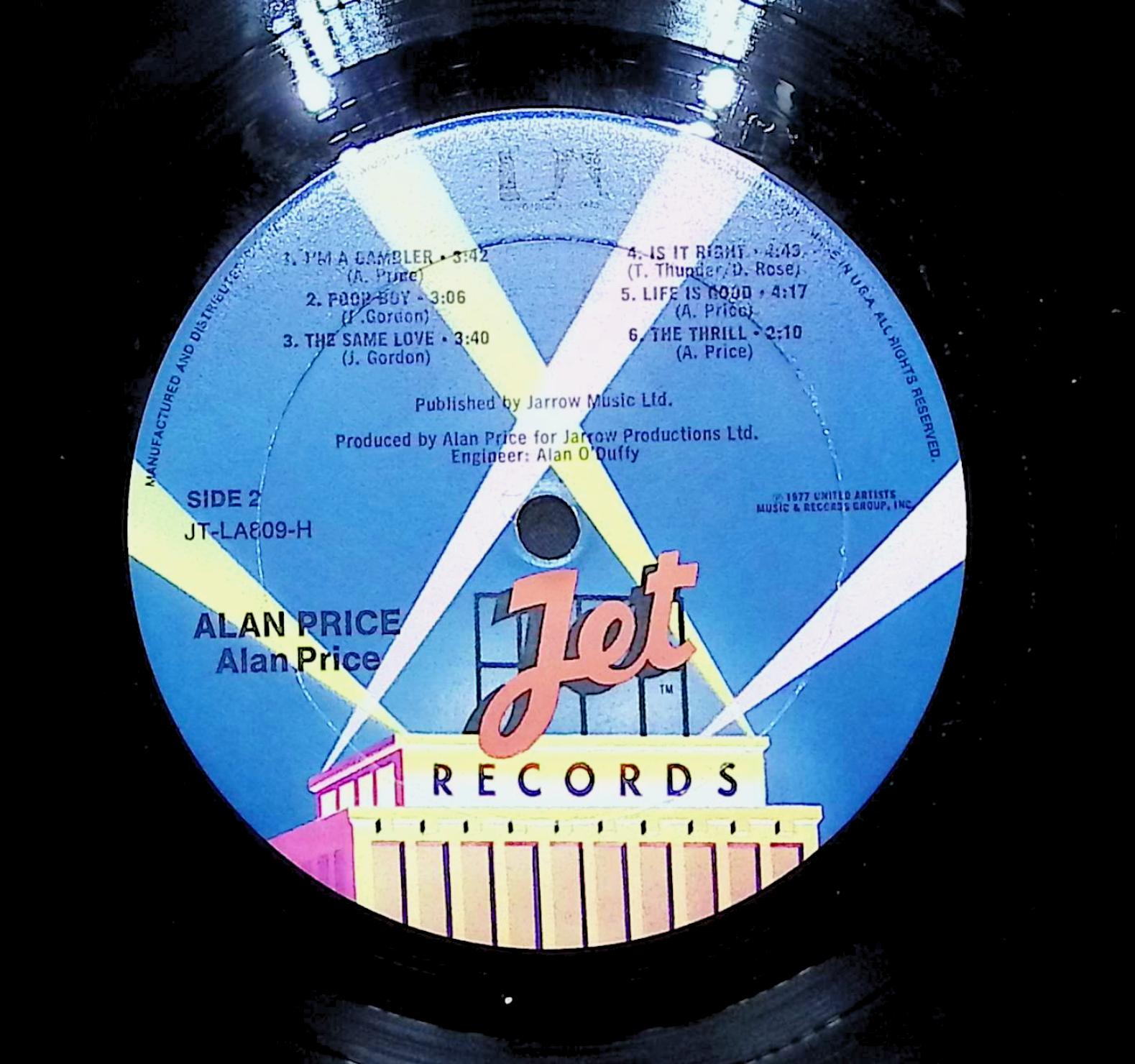  Alan Price 1977 LP Rock Side 1 & Side 2  — image 2