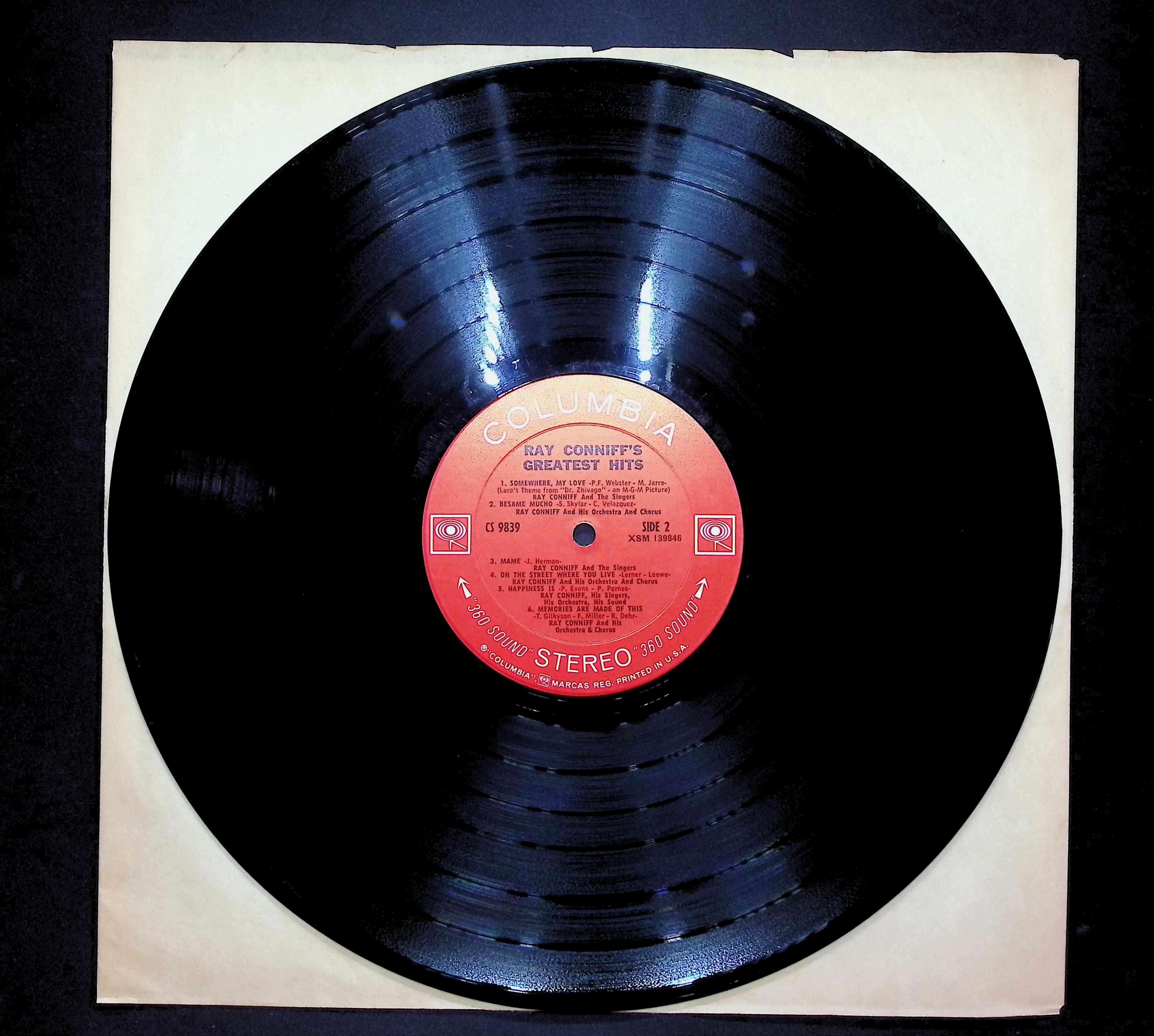 Ray Conniff Ray Conniff's Greatest Hits 1968 LP Jazz Side 1 & 2 1968 LP Jazz