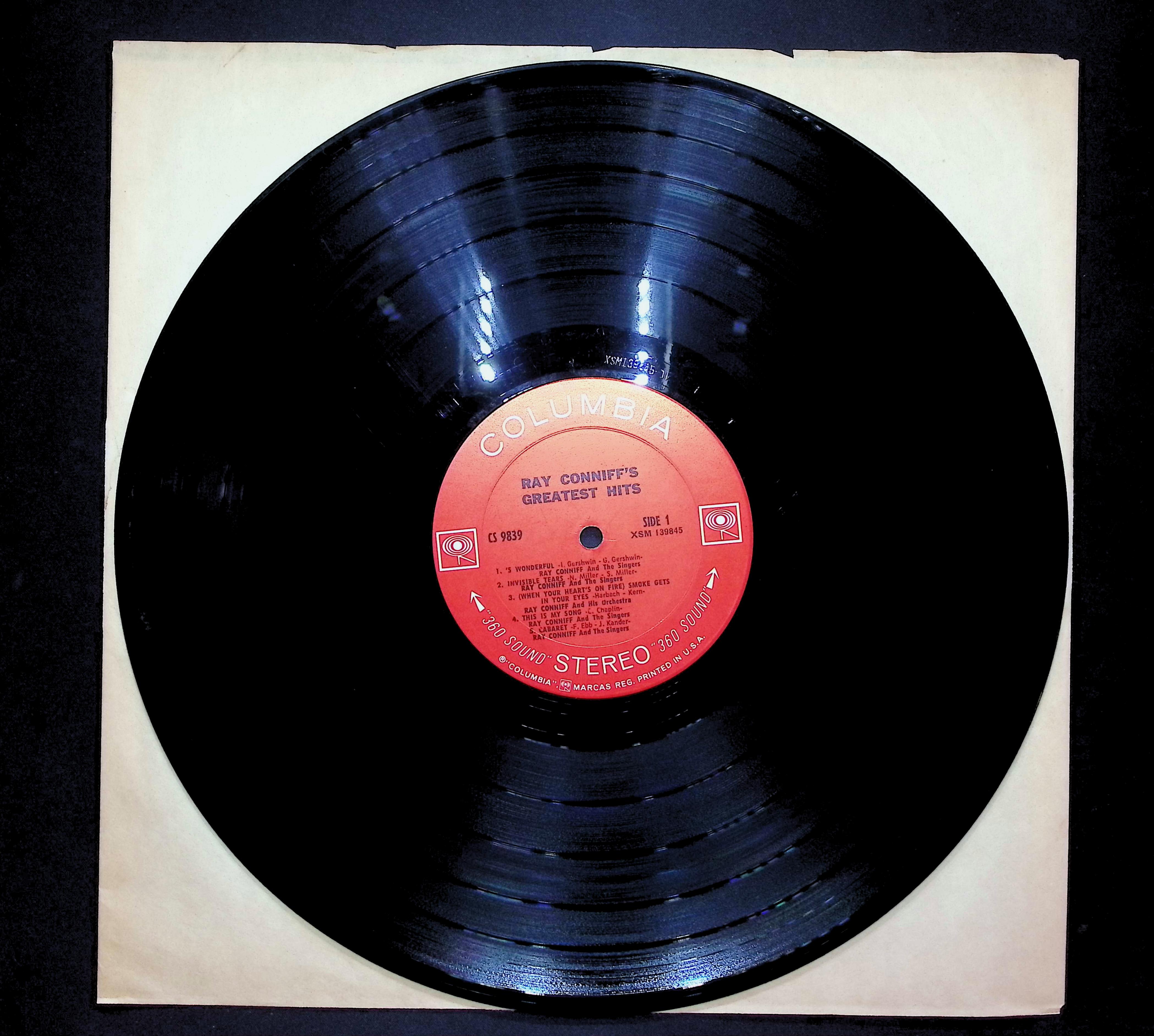 Ray Conniff Ray Conniff's Greatest Hits 1968 LP Jazz Side 1 & 2 1968 LP Jazz — image 3