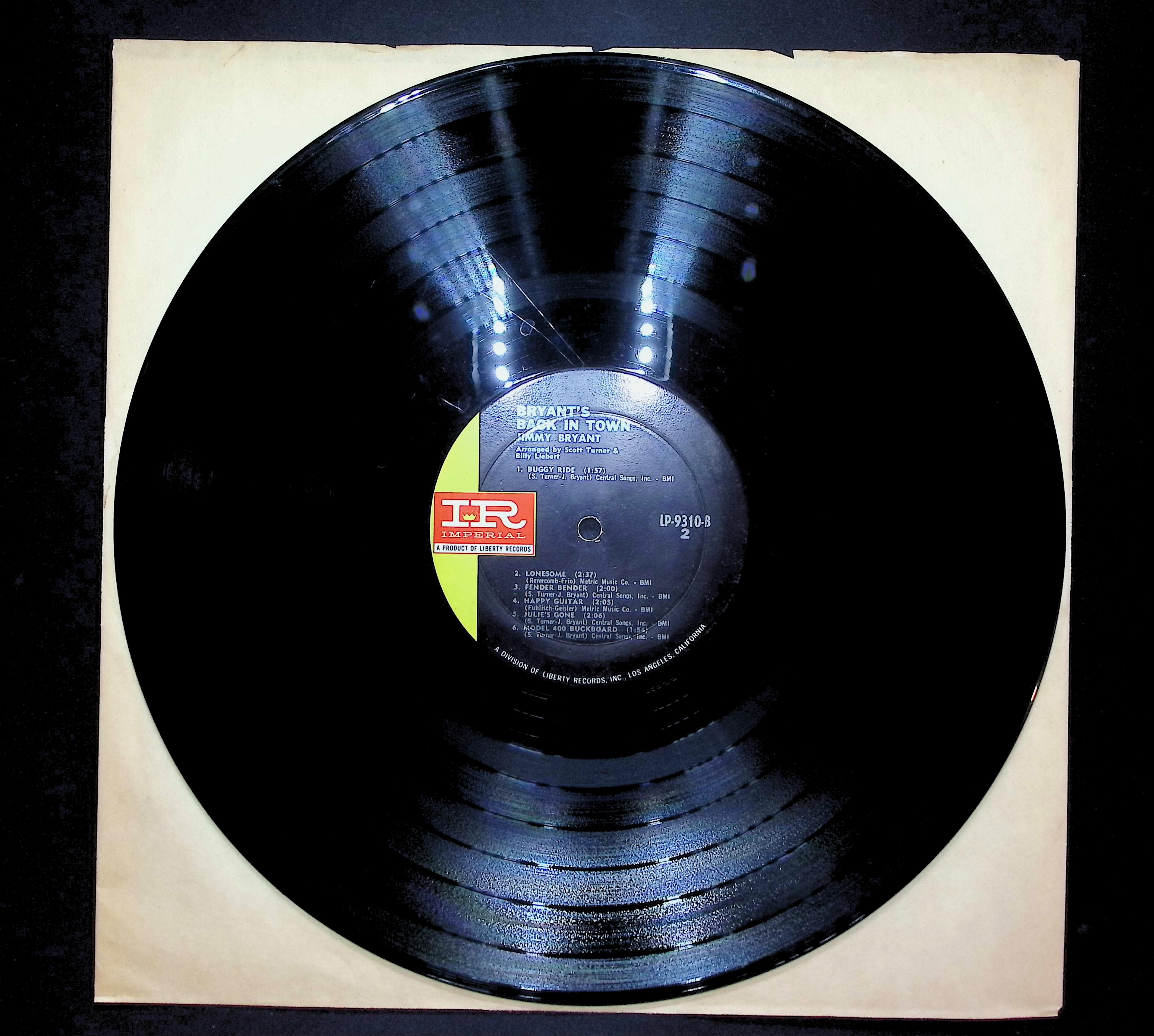 Jimmy Bryant Bryant's Back In Town 1966 LP Folk, World, & Country Side A & B