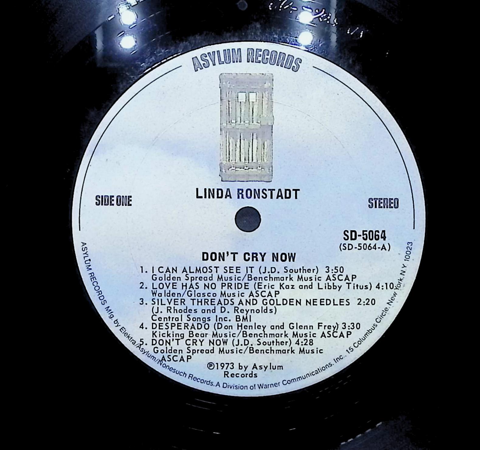 Linda Ronstadt Don't Cry Now 1973 LP Rock Side One & Side Two  — image 2