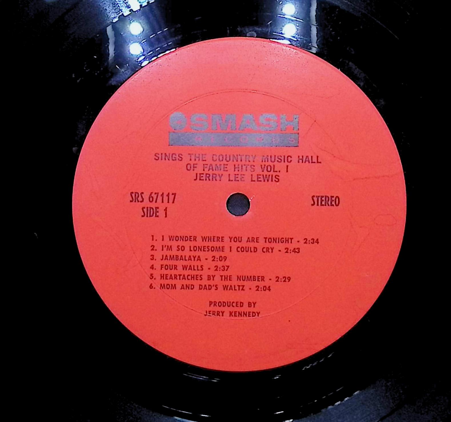 Jerry Lee Lewis Sings The Country Music Hall Of Fame Hits Vol. 1 1969 LP  — image 2
