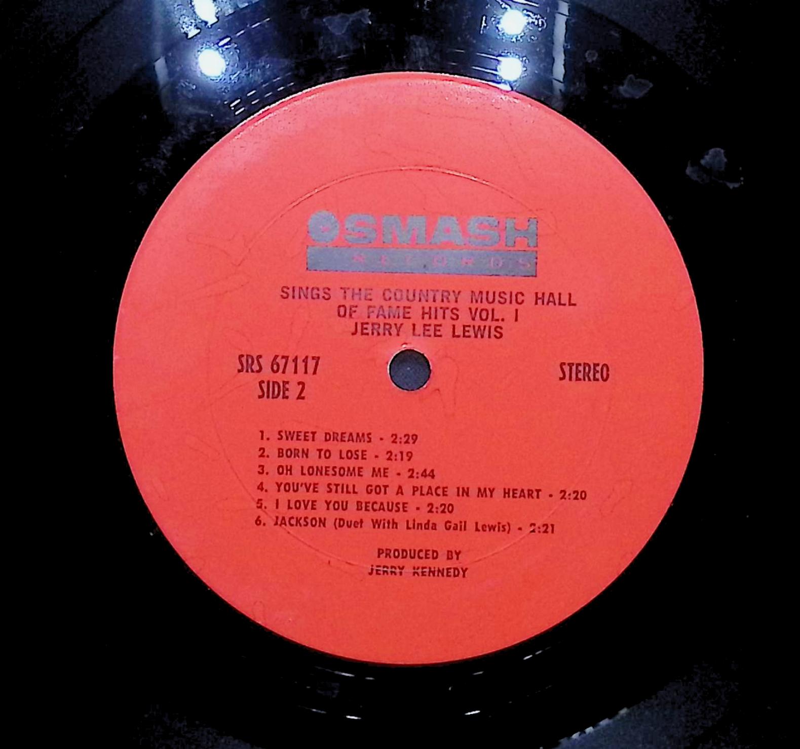Jerry Lee Lewis Sings The Country Music Hall Of Fame Hits Vol. 1 1969 LP  — image 4