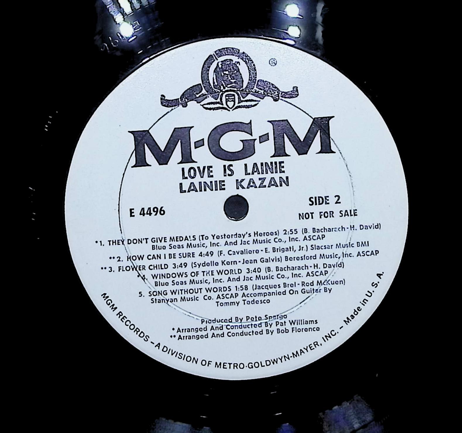 Lainie Kazan Love Is Lainie 1968 LP Pop Side 1 & 2  — image 2
