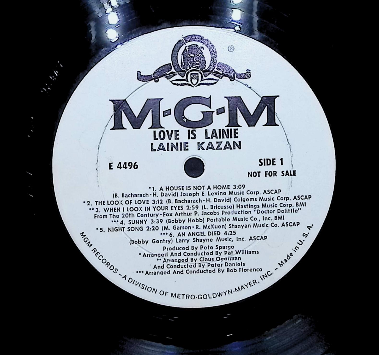 Lainie Kazan Love Is Lainie 1968 LP Pop Side 1 & 2  — image 4