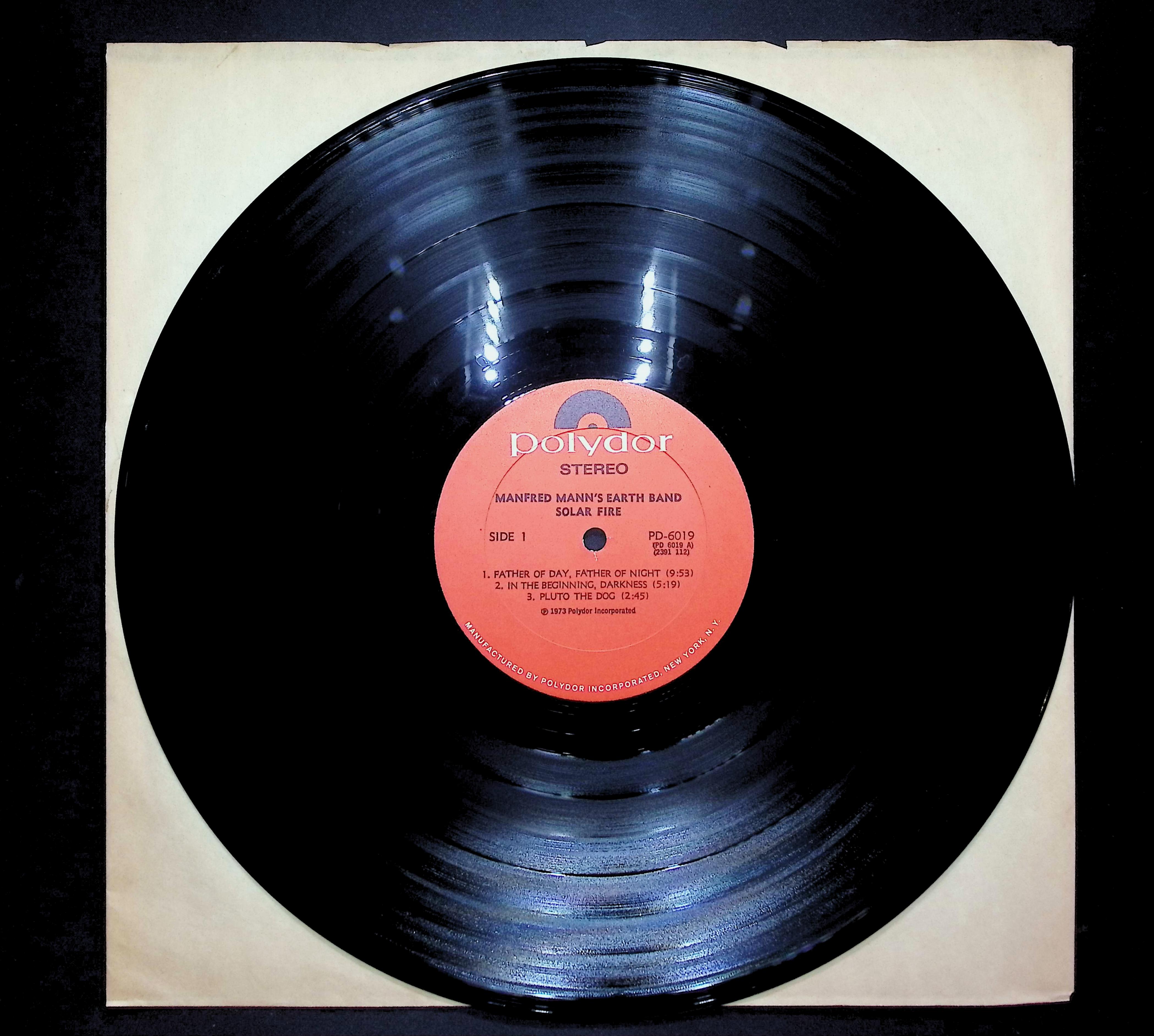 Manfred Mann's Earth Band Solar Fire 1973 LP Rock Side 1 & 2