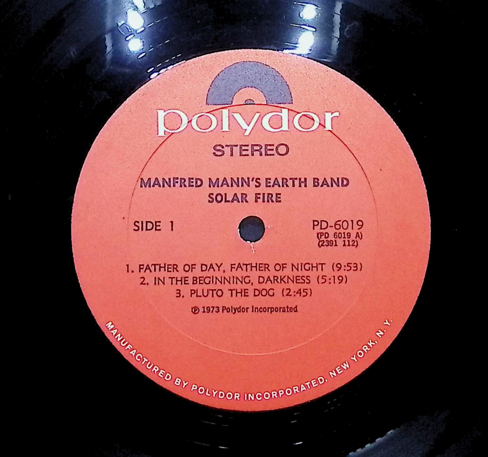 Manfred Mann's Earth Band Solar Fire 1973 LP Rock Side 1 & 2  — image 2