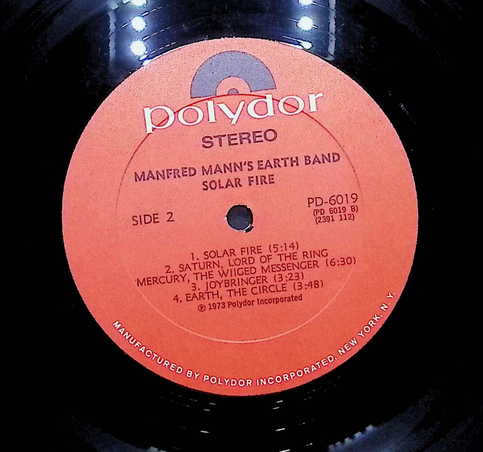 Manfred Mann's Earth Band Solar Fire 1973 LP Rock Side 1 & 2  — image 4