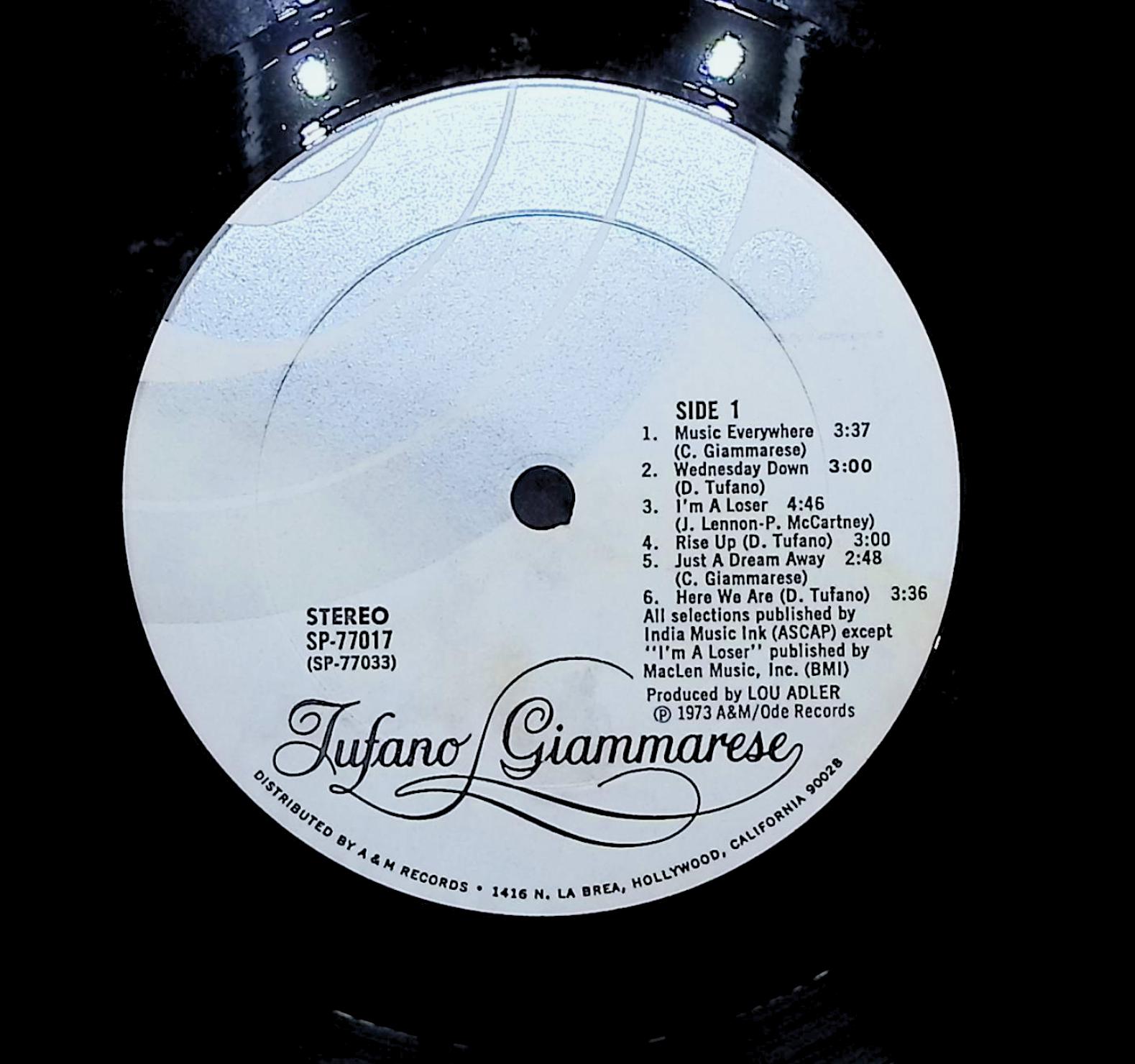 Dennis Tufano - Carl Giammarese Tufano-Giammarese 1973 LP Rock Side 1 & 2  — image 2