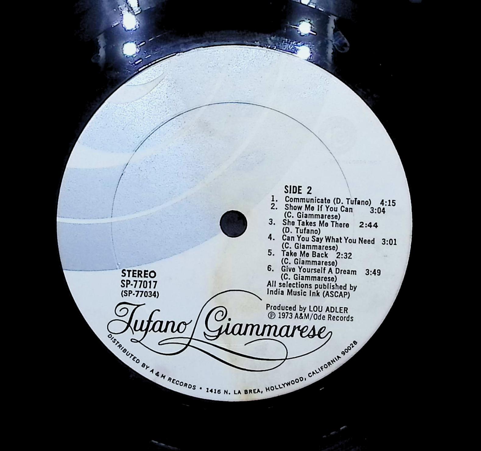Dennis Tufano - Carl Giammarese Tufano-Giammarese 1973 LP Rock Side 1 & 2  — image 4