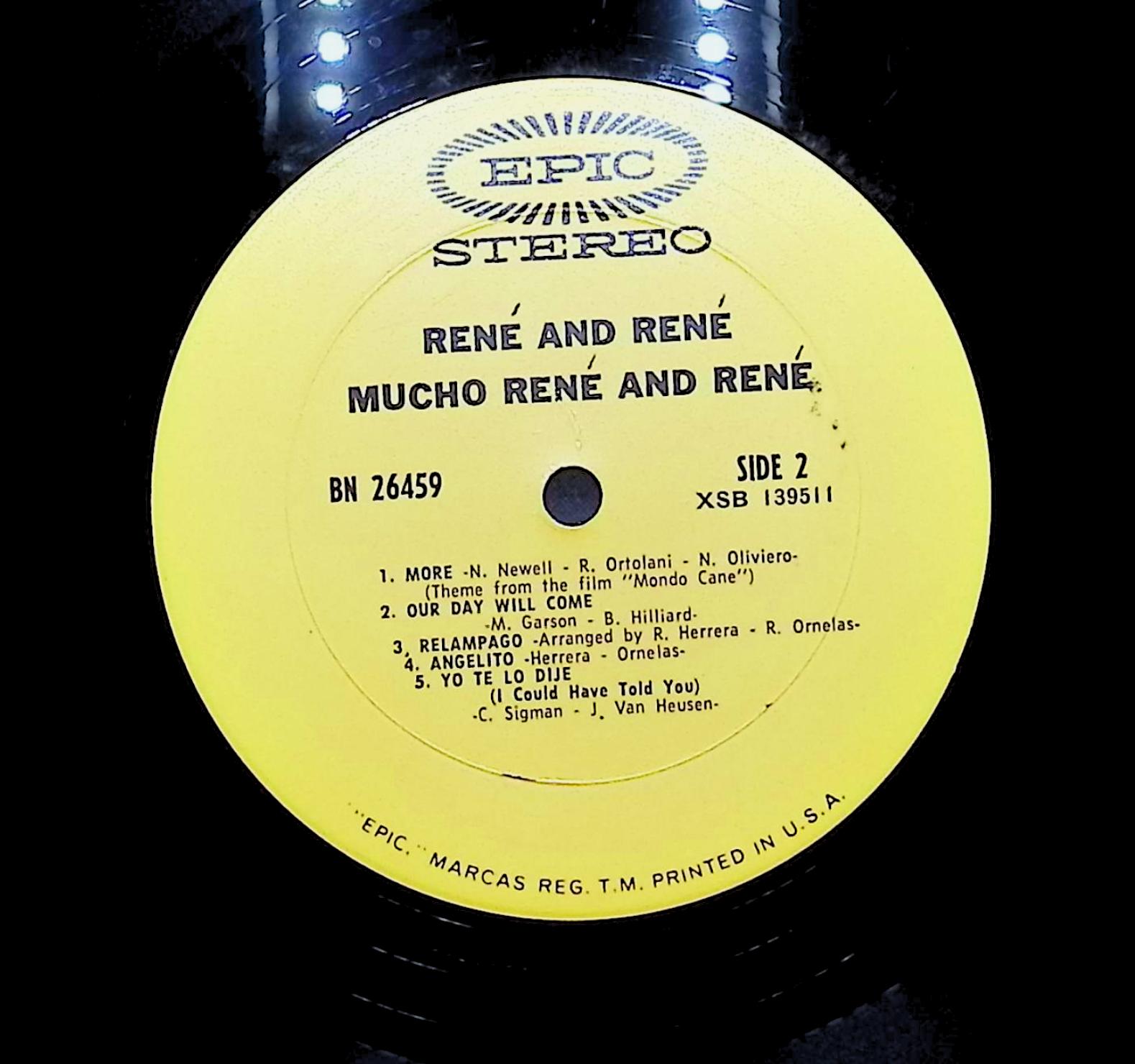 Rene & Rene Mucho René And René 1969 LP Latin Side 1 & 2  — image 2