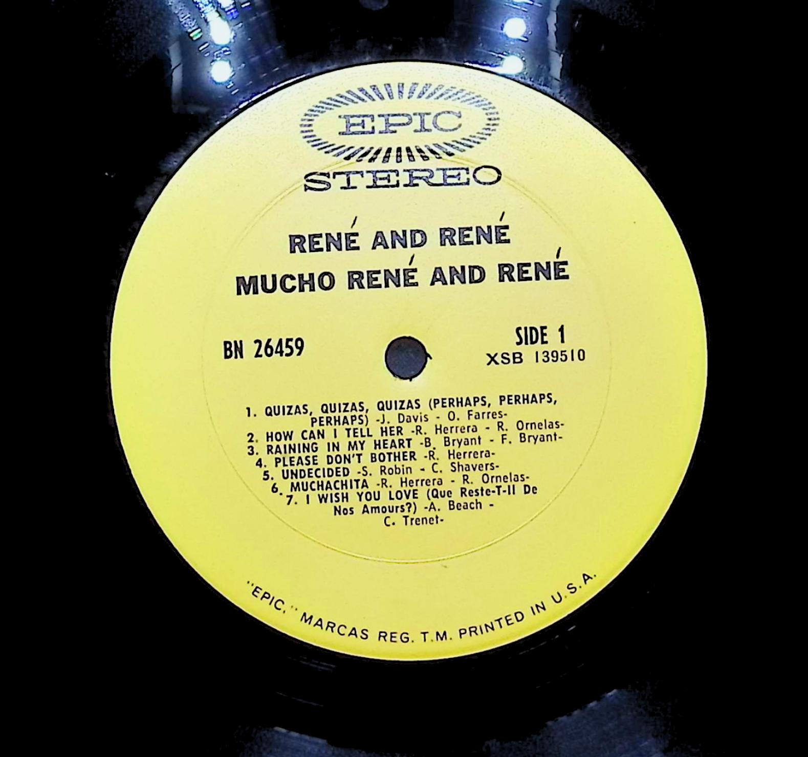 Rene & Rene Mucho René And René 1969 LP Latin Side 1 & 2  — image 4