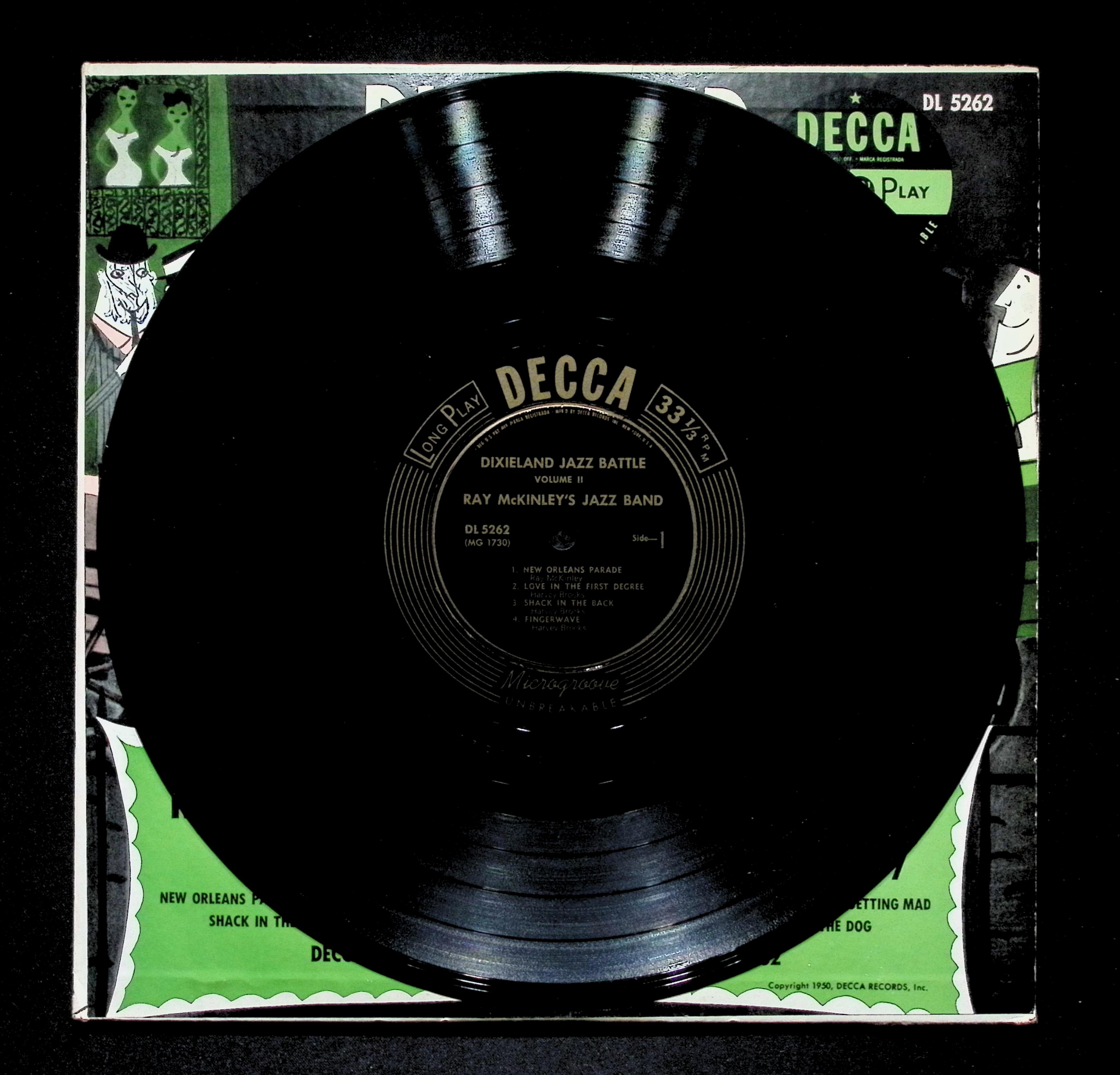 Ray McKinley Jazz Band Dixieland Jazz Battle Vol. 2 10" LP 1950 DL 5262 — image 3