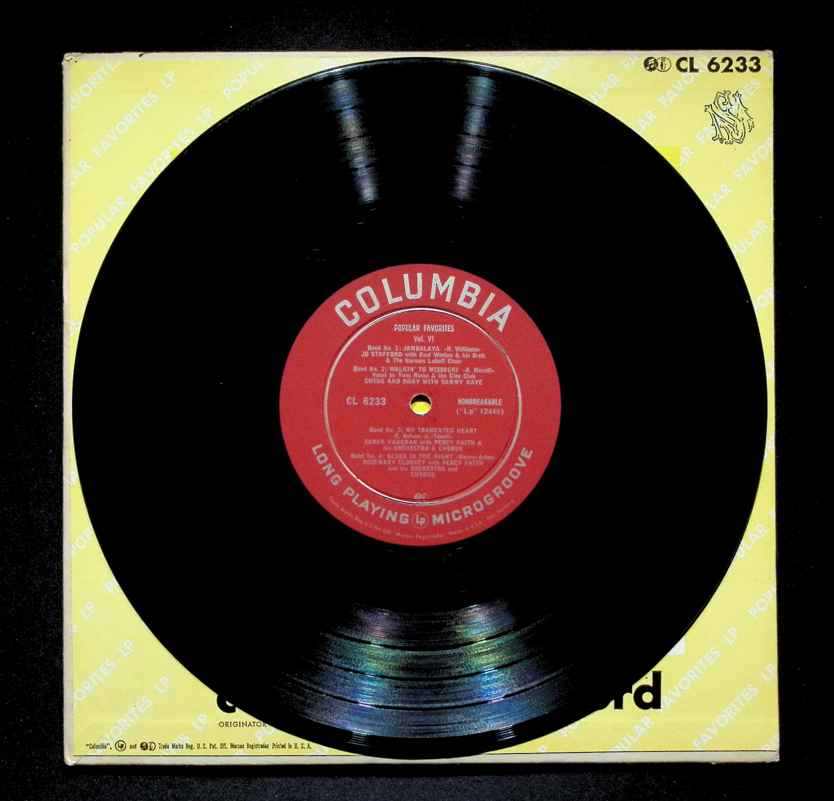 Various Popular Favorites, Vol. 6 10" LP 2052 CL 6233 Pop — image 4